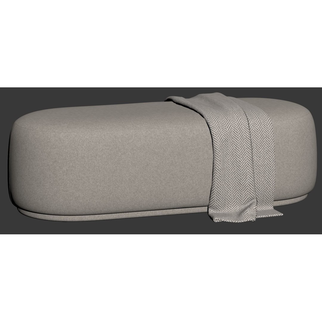 Stock Helsinki Bench 3D Model – Modern Scandinavian Design, FBX - View 24