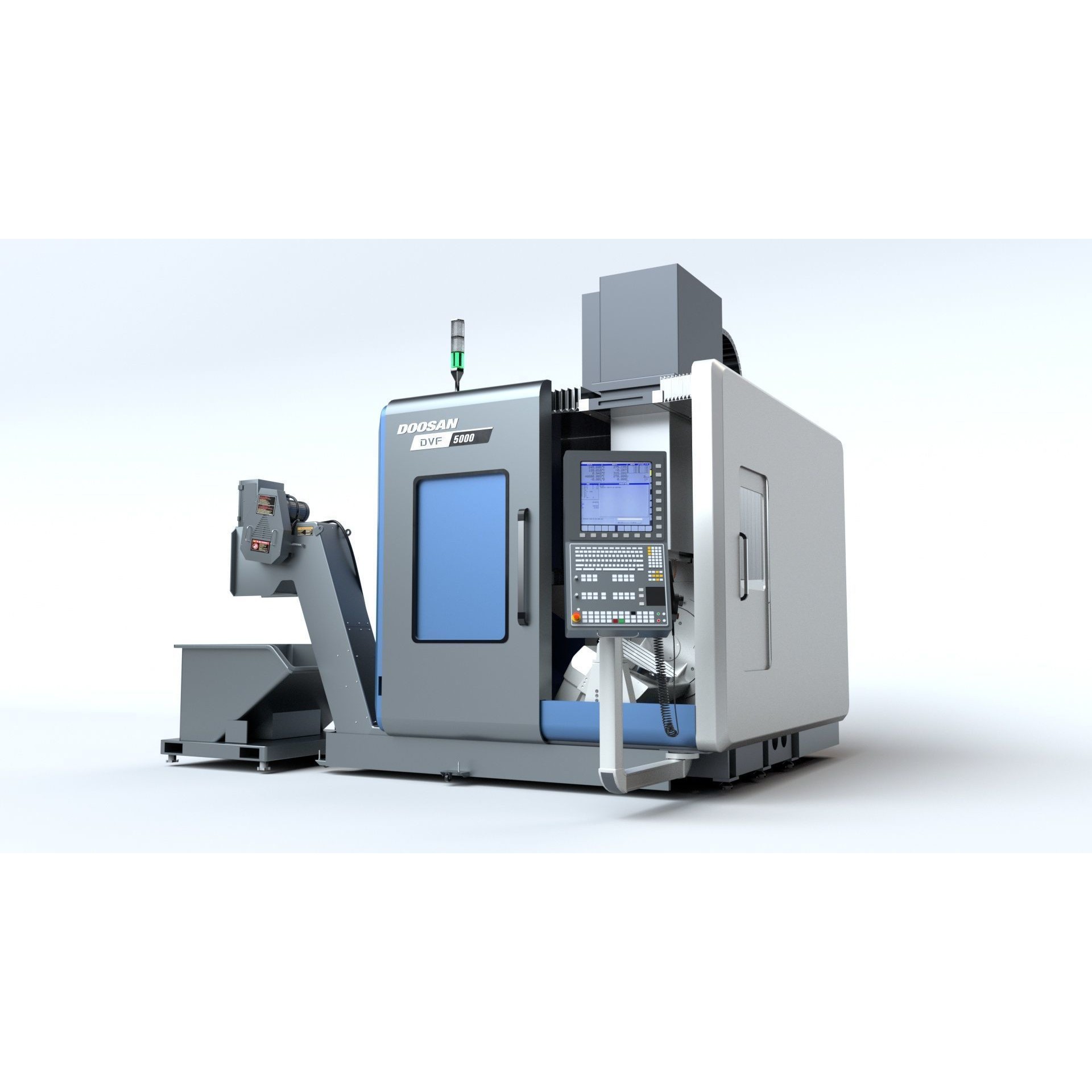 Doosan Milling CNC Machine - Rigged 3D Model - View 10