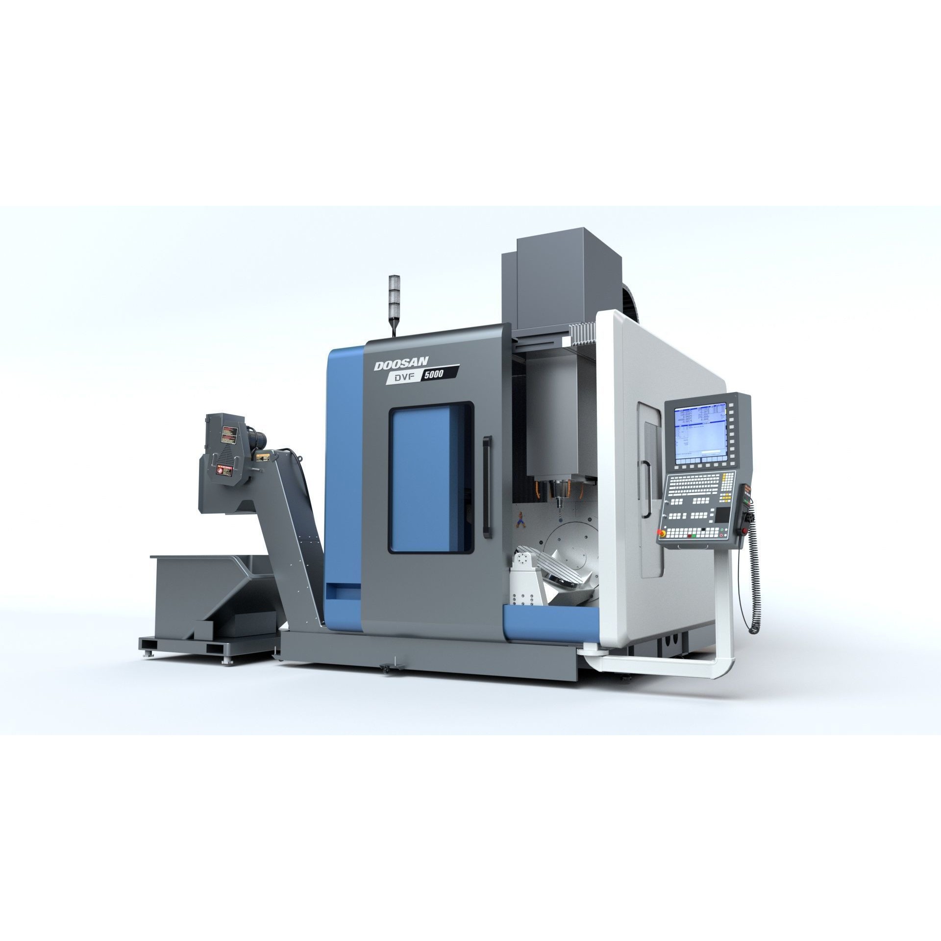 Doosan Milling CNC Machine - Rigged 3D Model - View 13