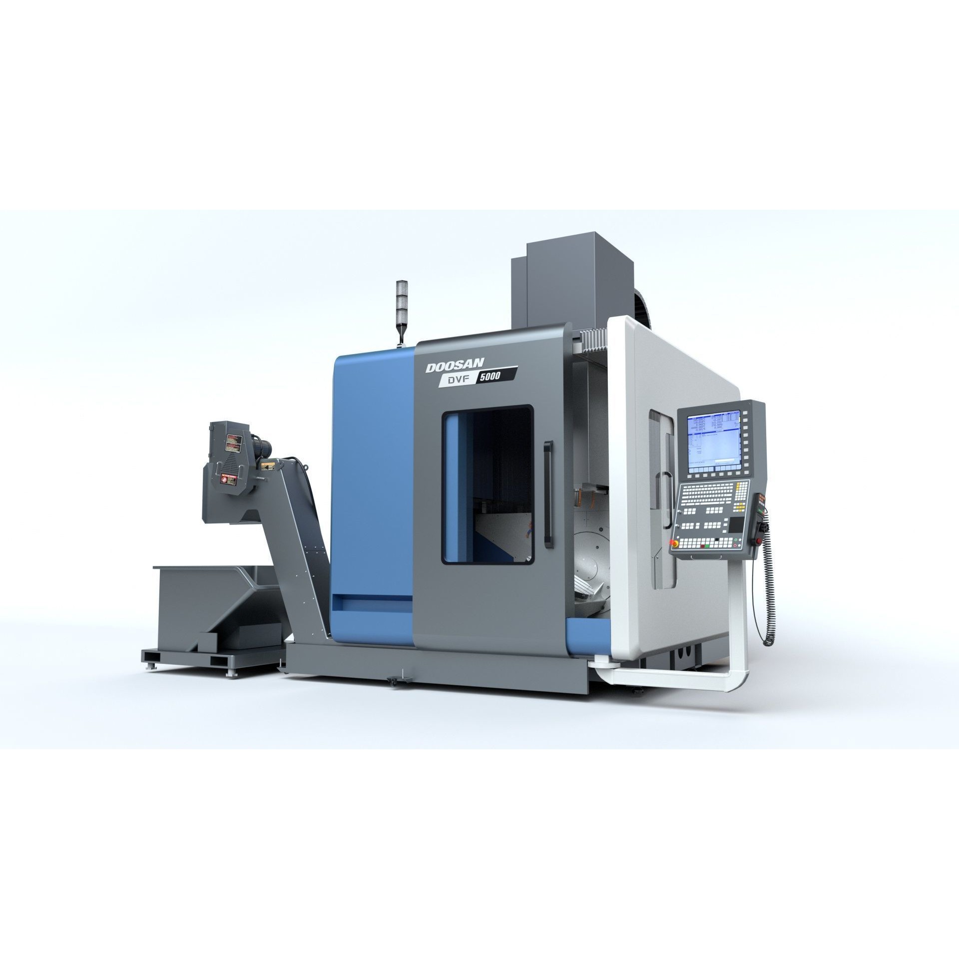 Doosan Milling CNC Machine - Rigged 3D Model - View 14