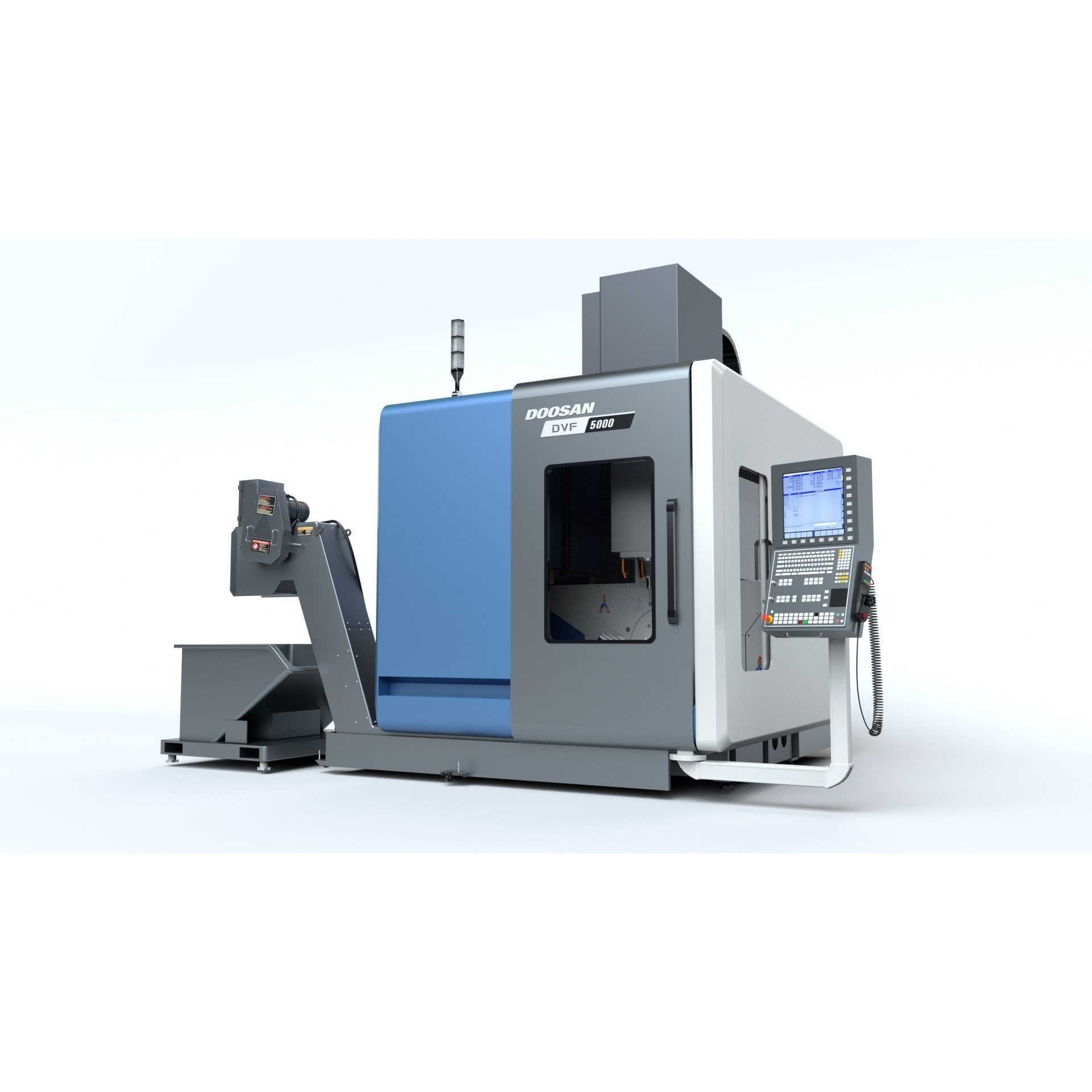 Doosan Milling CNC Machine - Rigged 3D Model - View 15