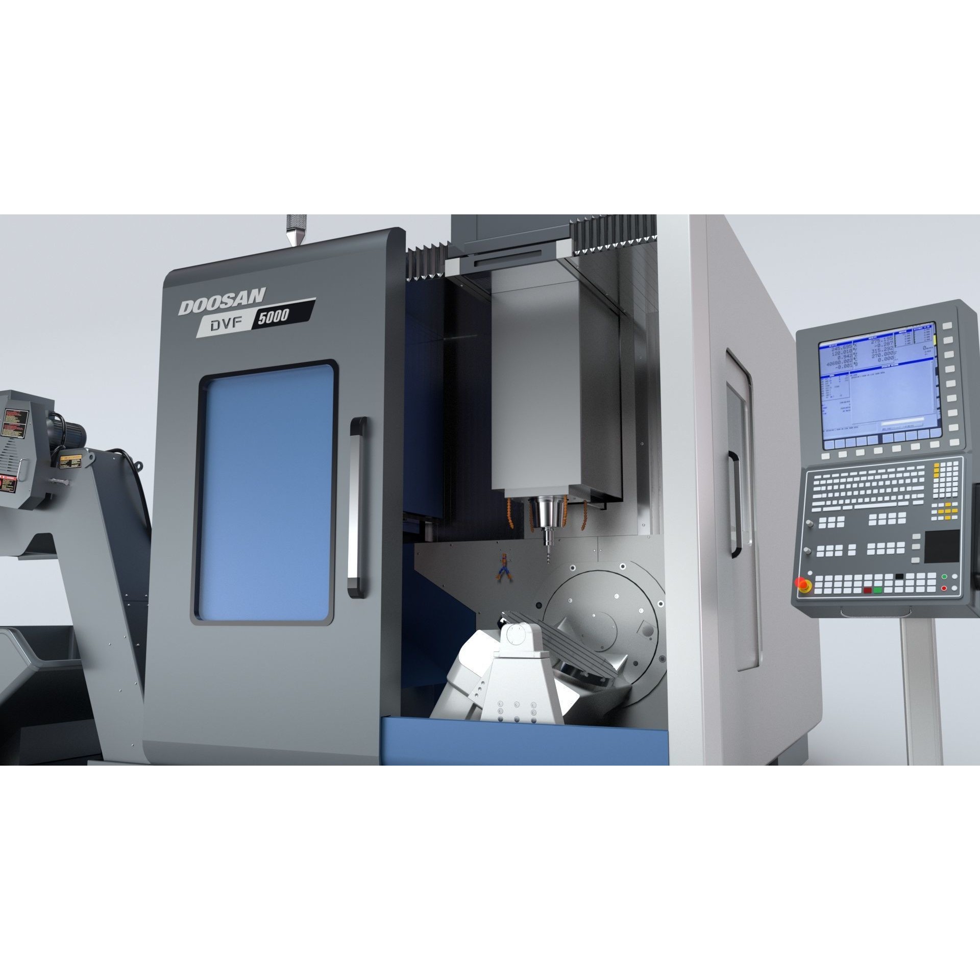Doosan Milling CNC Machine - Rigged 3D Model - View 17