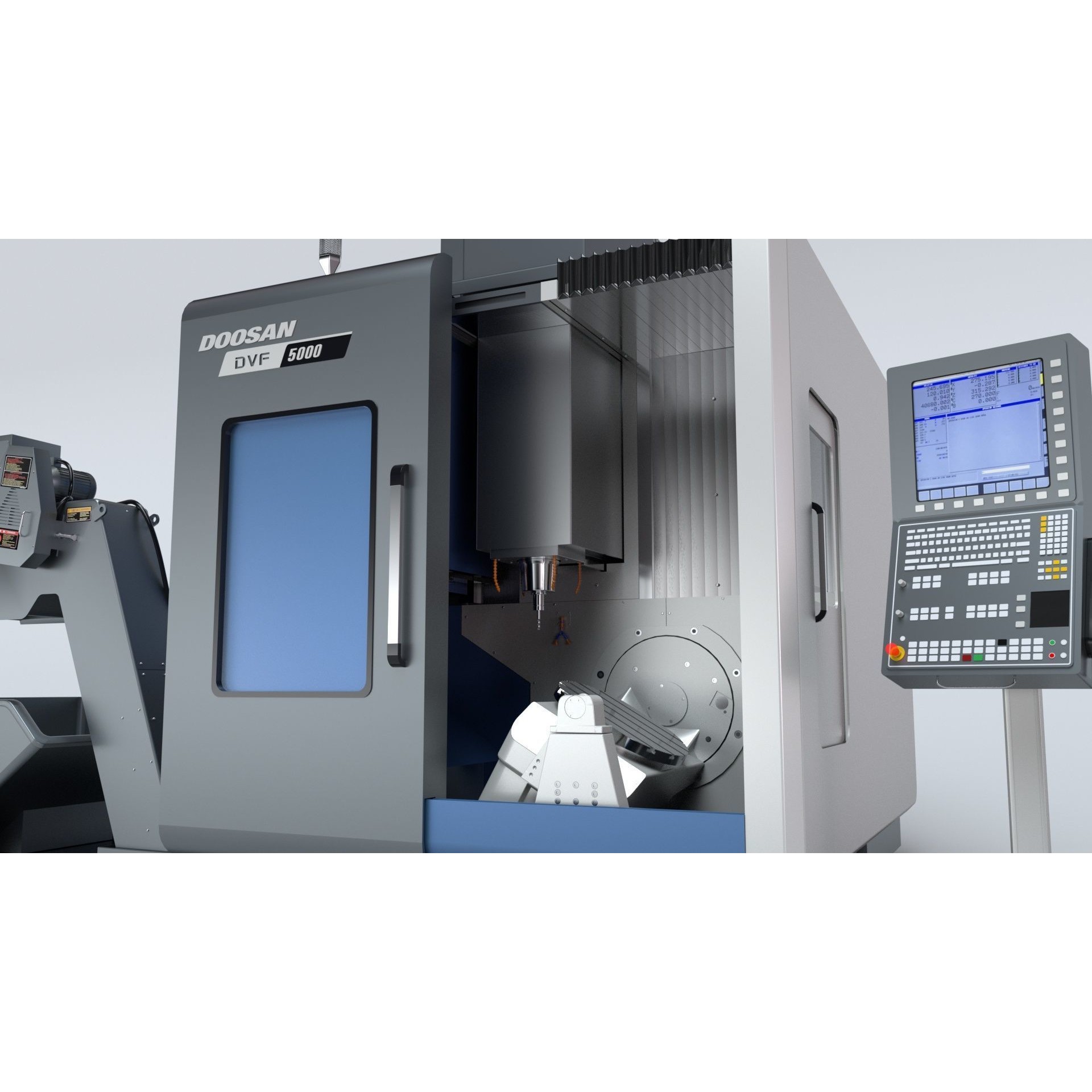 Doosan Milling CNC Machine - Rigged 3D Model - View 19