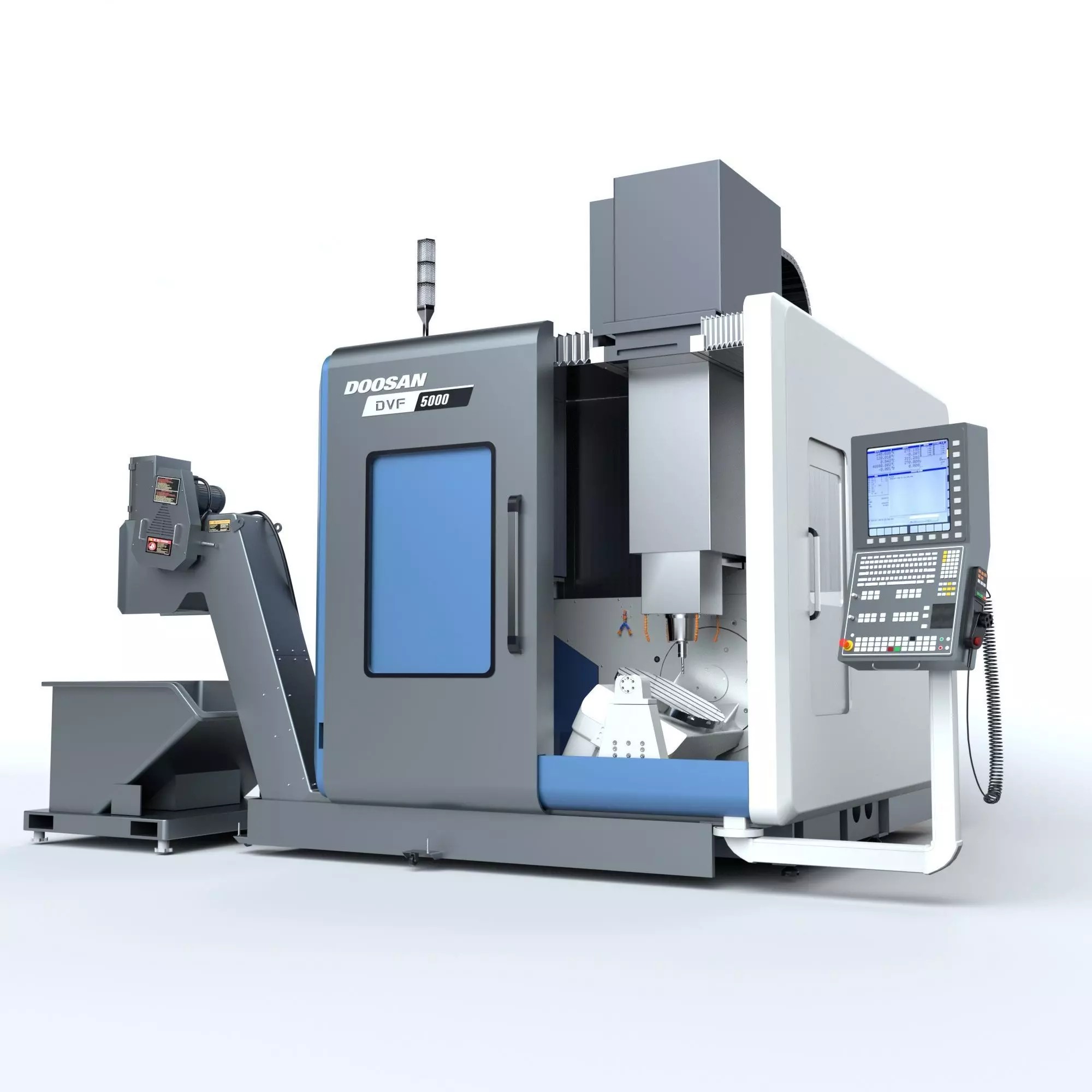 Doosan Milling CNC Machine - Rigged 3D Model - View 2