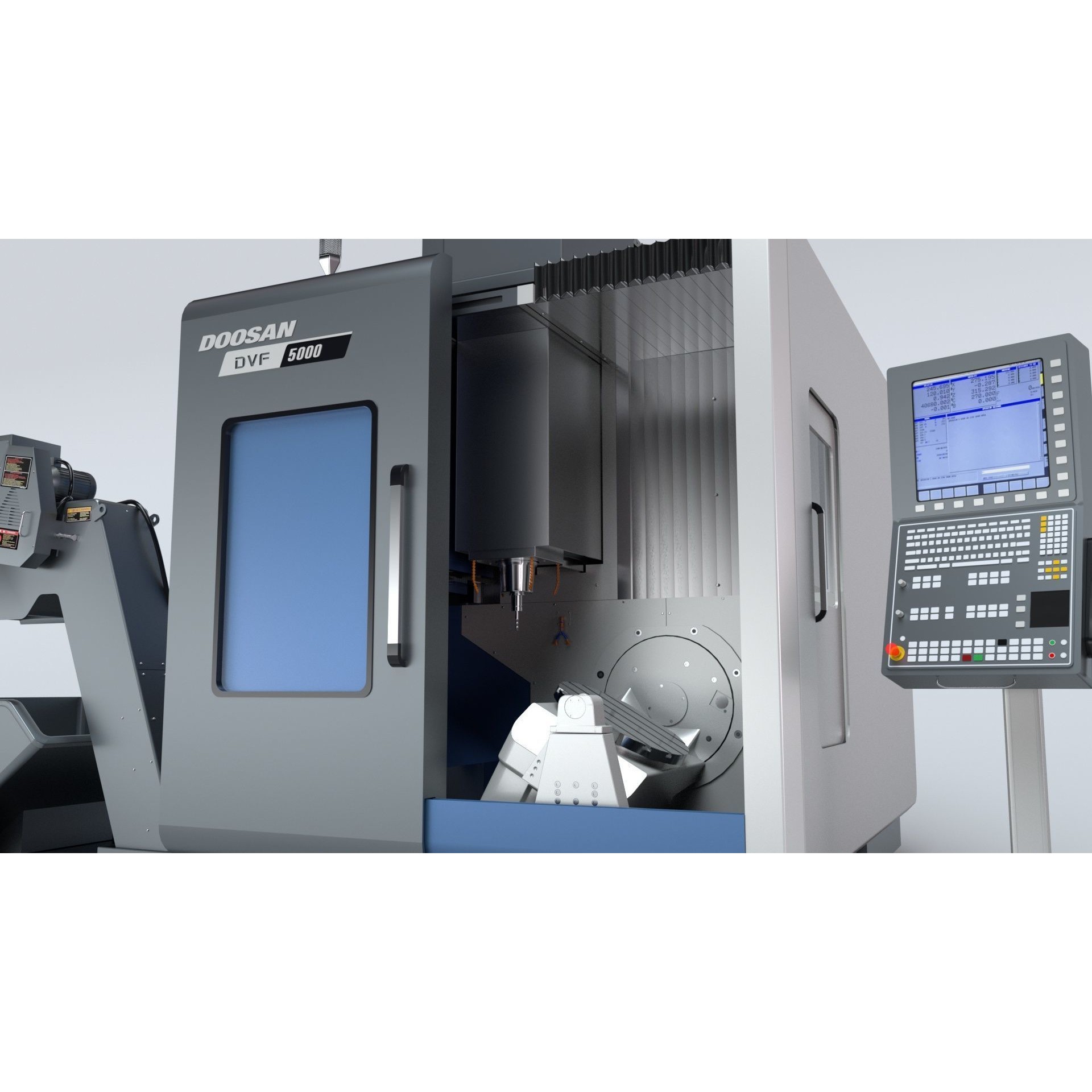 Doosan Milling CNC Machine - Rigged 3D Model - View 22