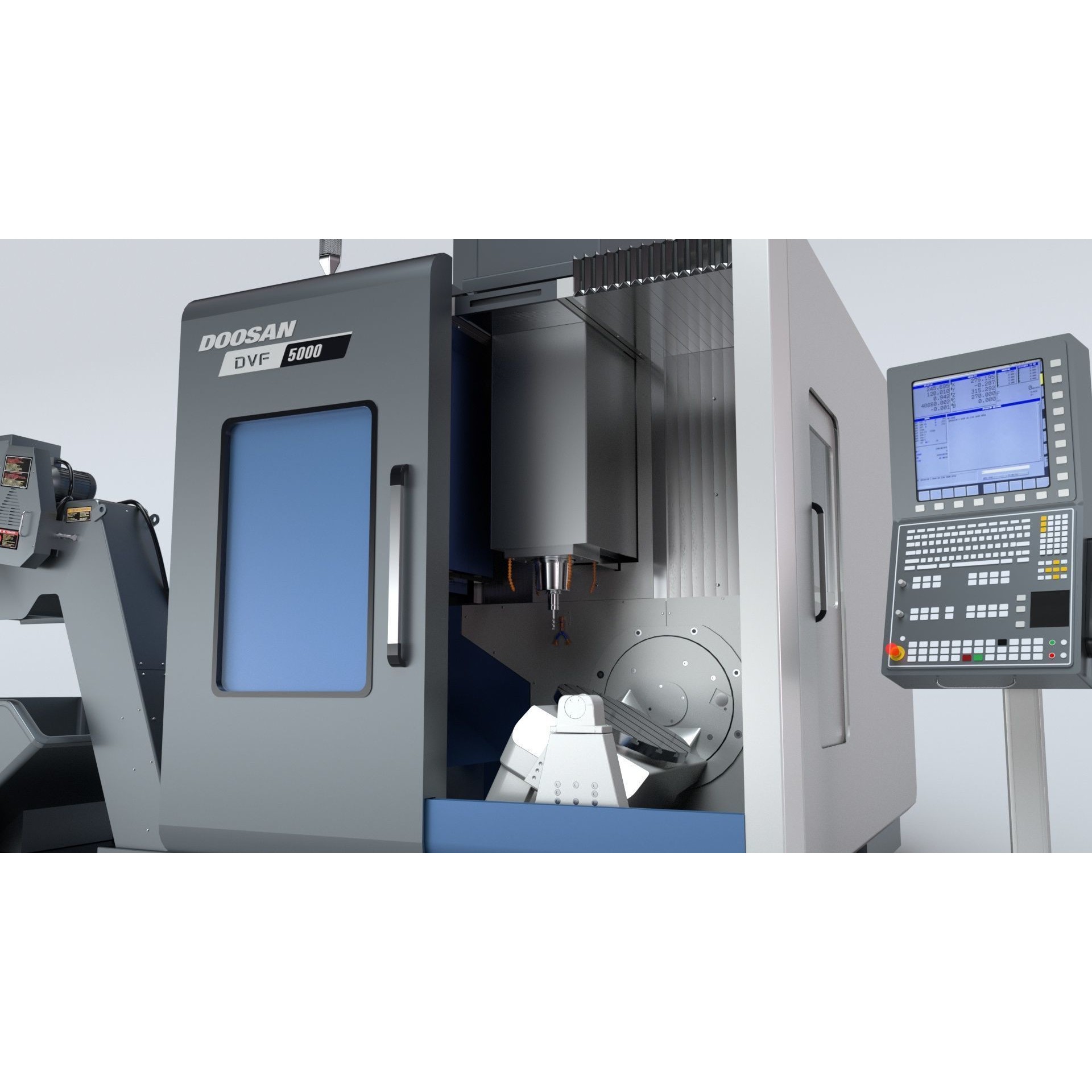 Doosan Milling CNC Machine - Rigged 3D Model - View 23