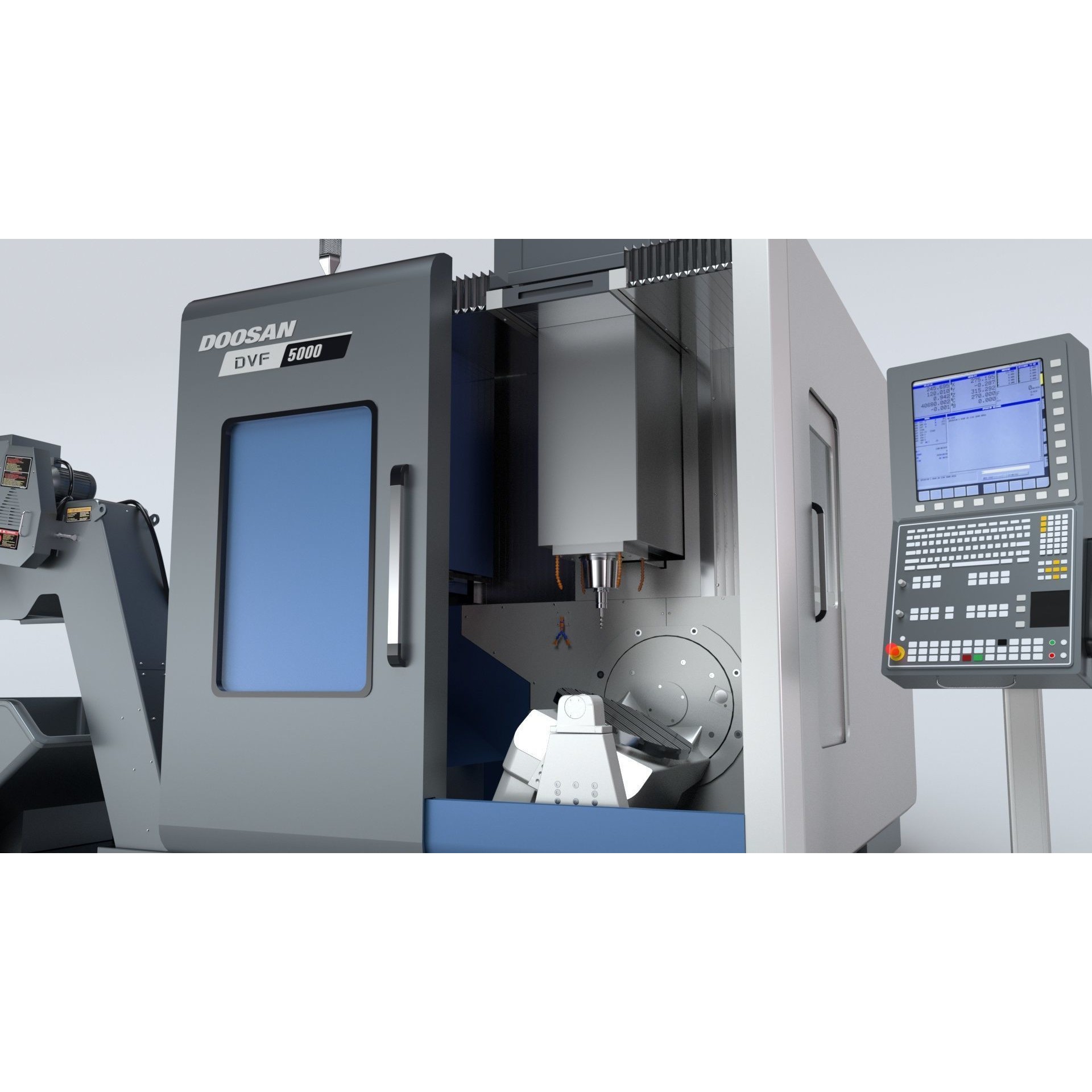 Doosan Milling CNC Machine - Rigged 3D Model - View 24
