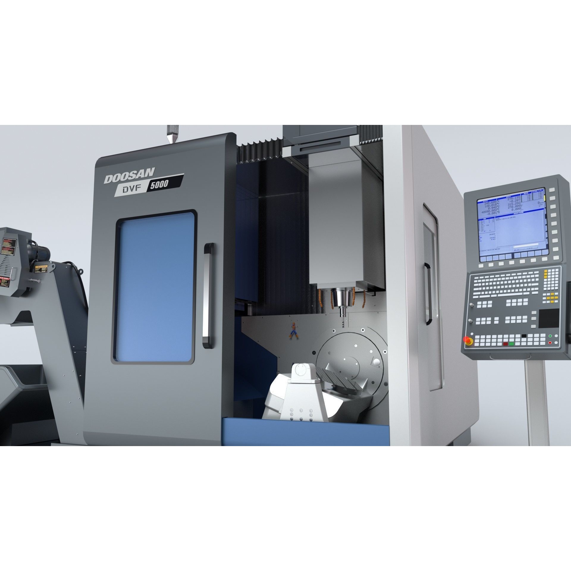 Doosan Milling CNC Machine - Rigged 3D Model - View 25