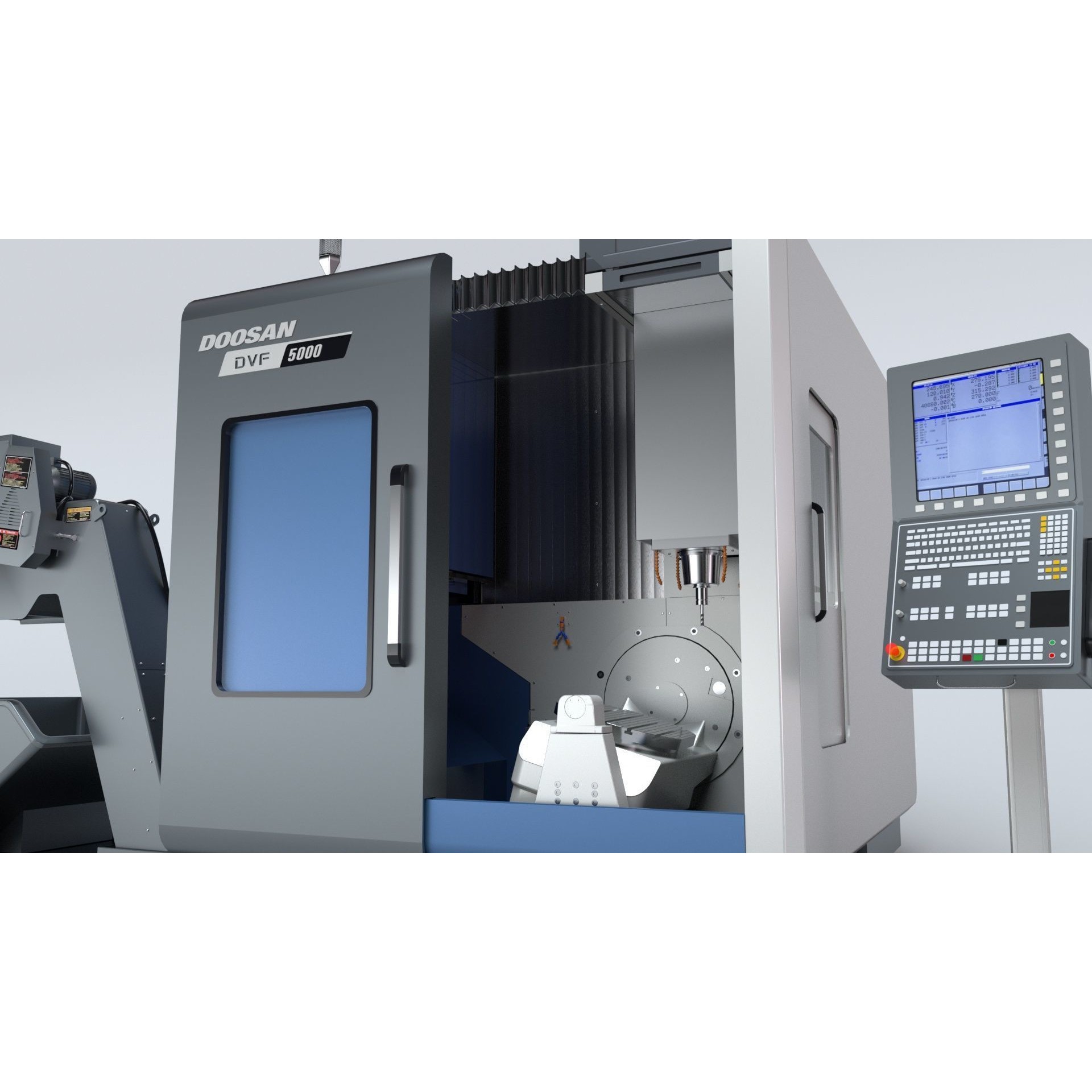 Doosan Milling CNC Machine - Rigged 3D Model - View 26
