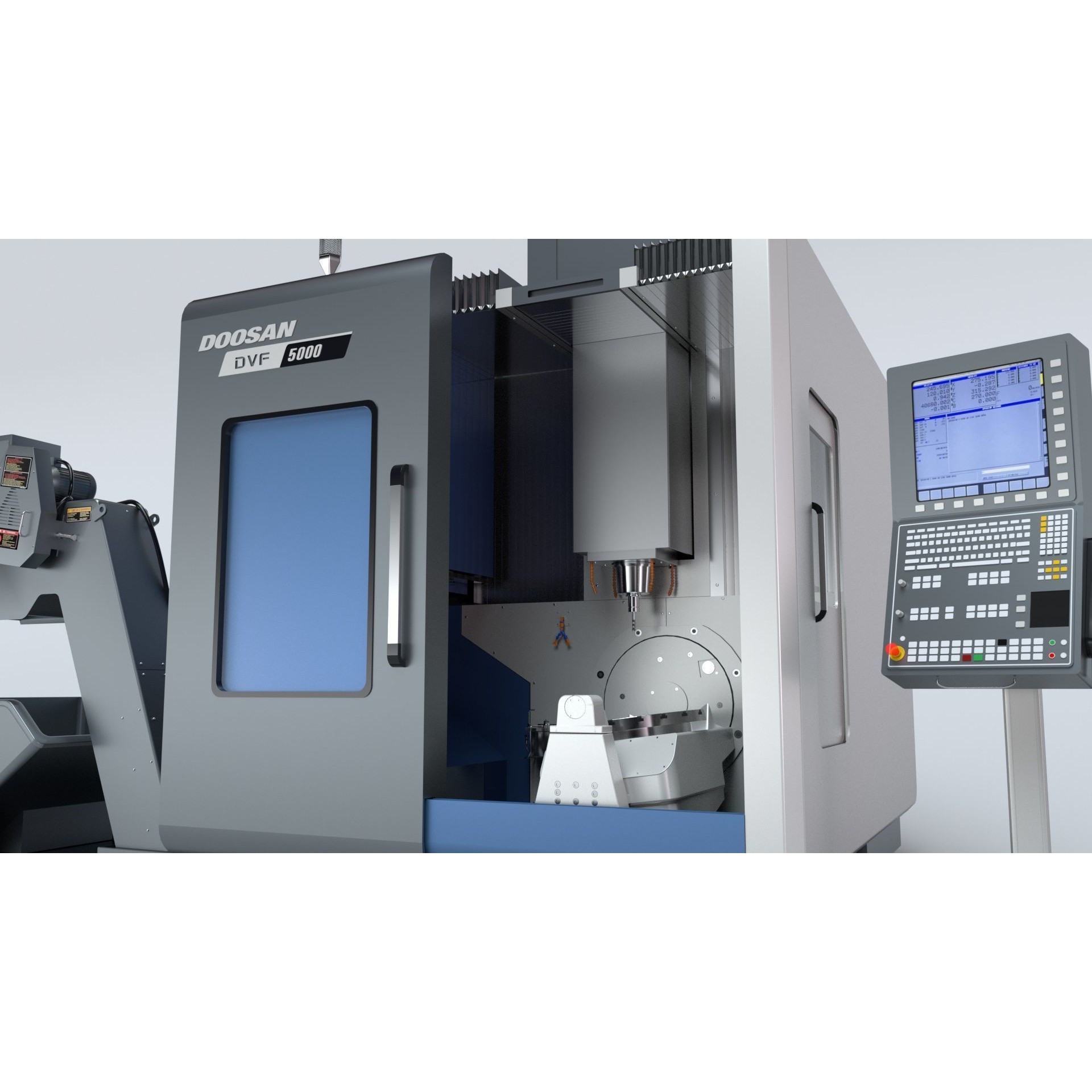 Doosan Milling CNC Machine - Rigged 3D Model - View 30