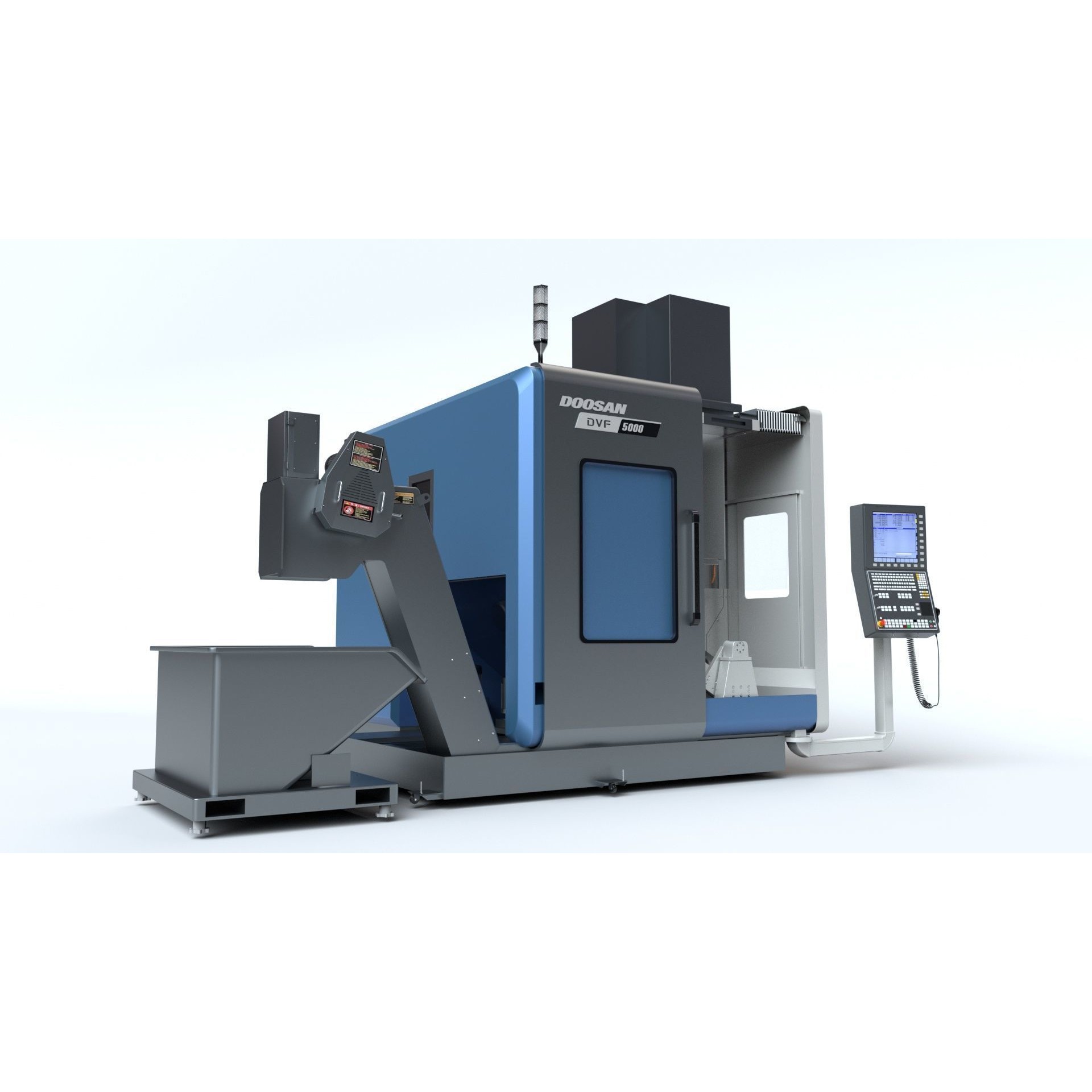 Doosan Milling CNC Machine - Rigged 3D Model - View 4