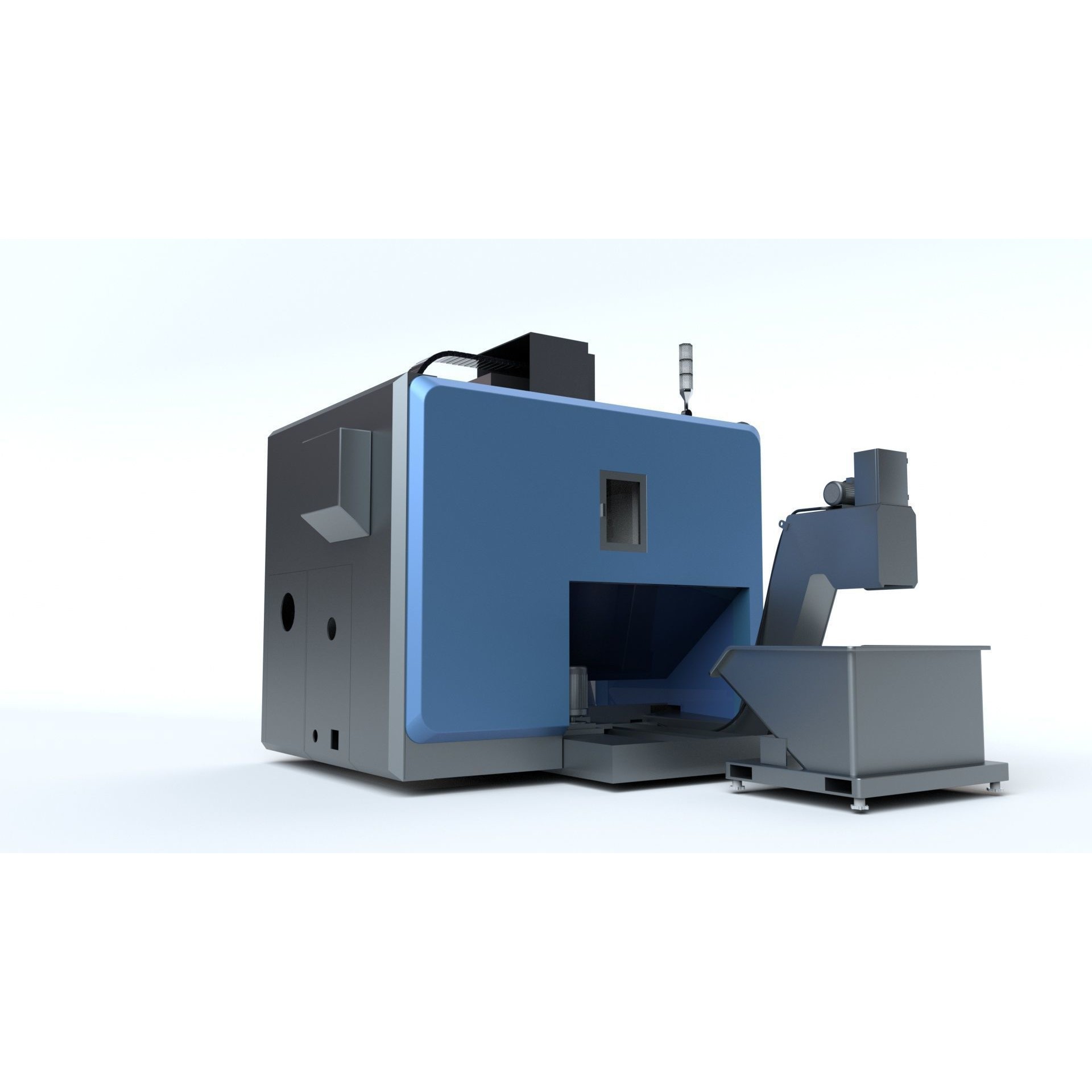 Doosan Milling CNC Machine - Rigged 3D Model - View 5