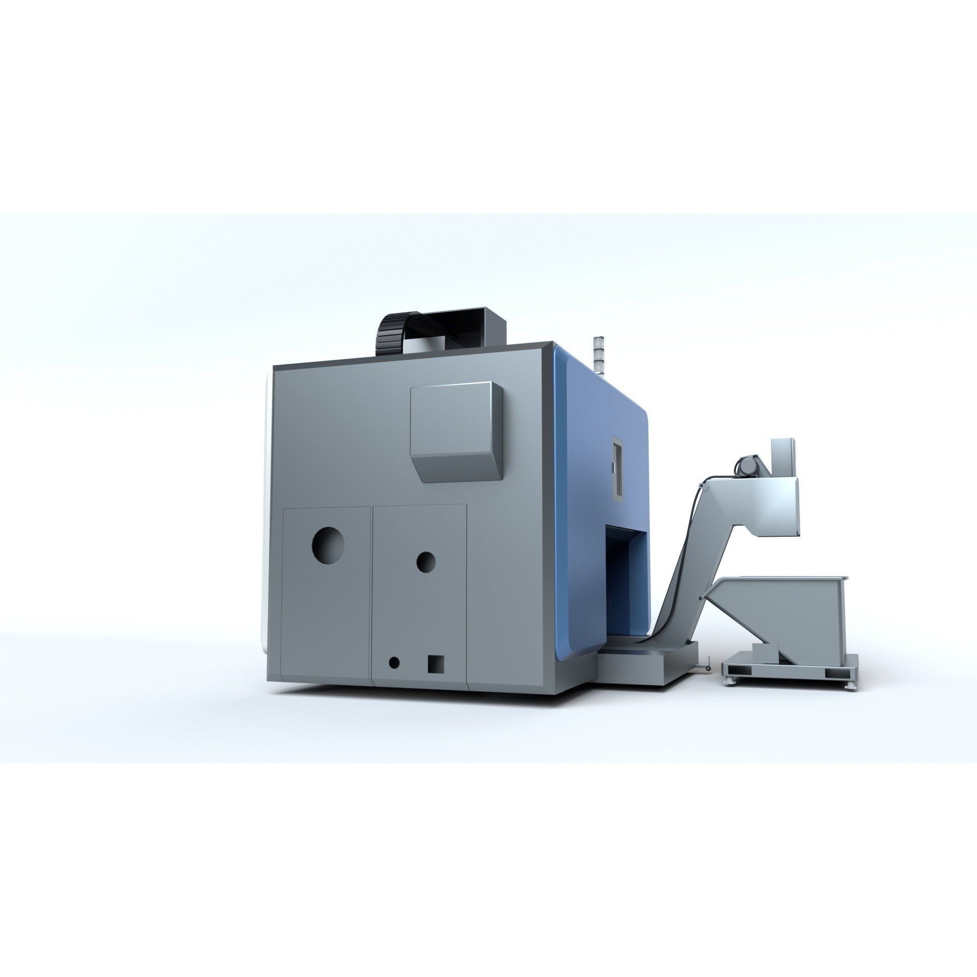 Doosan Milling CNC Machine - Rigged 3D Model - View 6