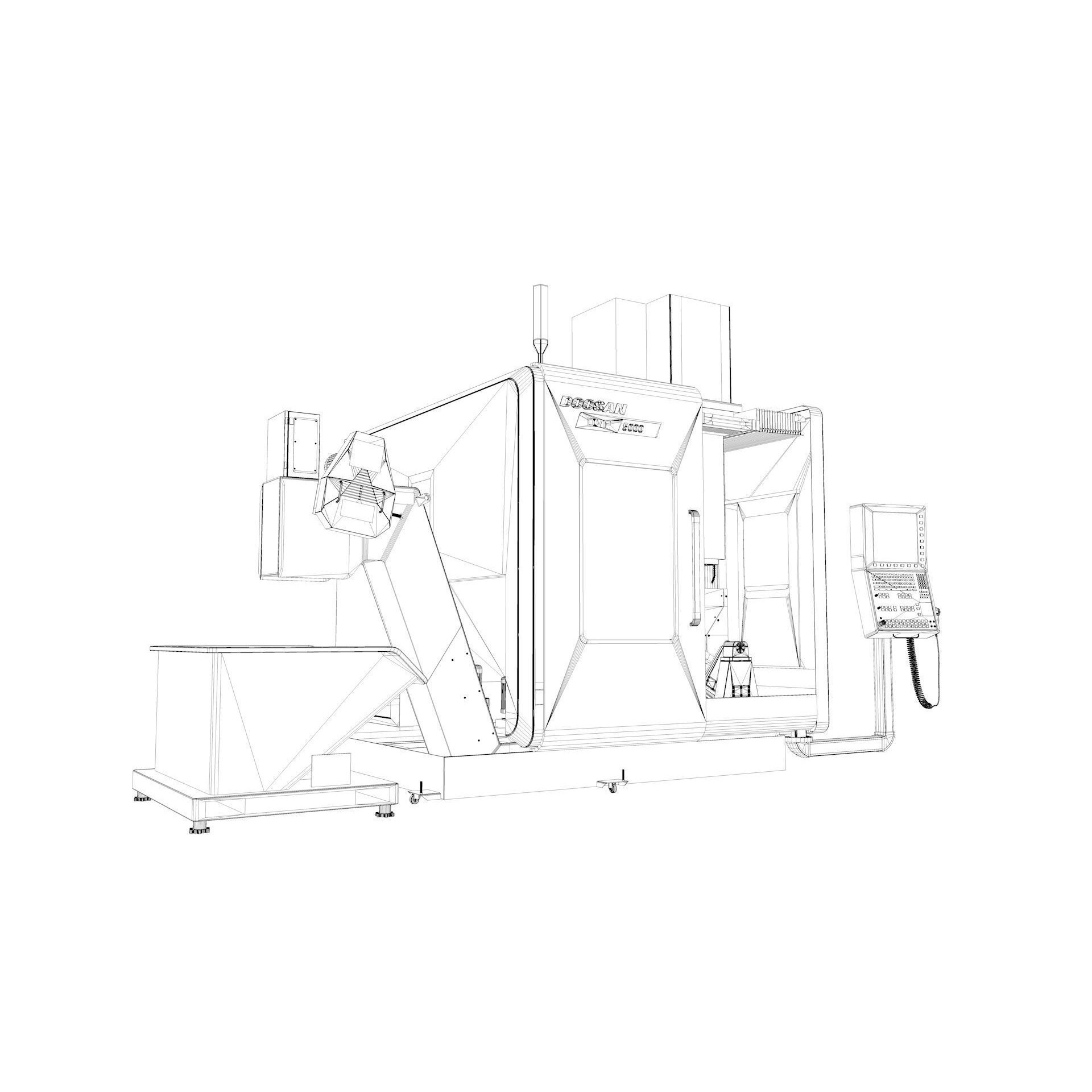 Doosan Milling CNC Machine - Rigged 3D Model - View 73