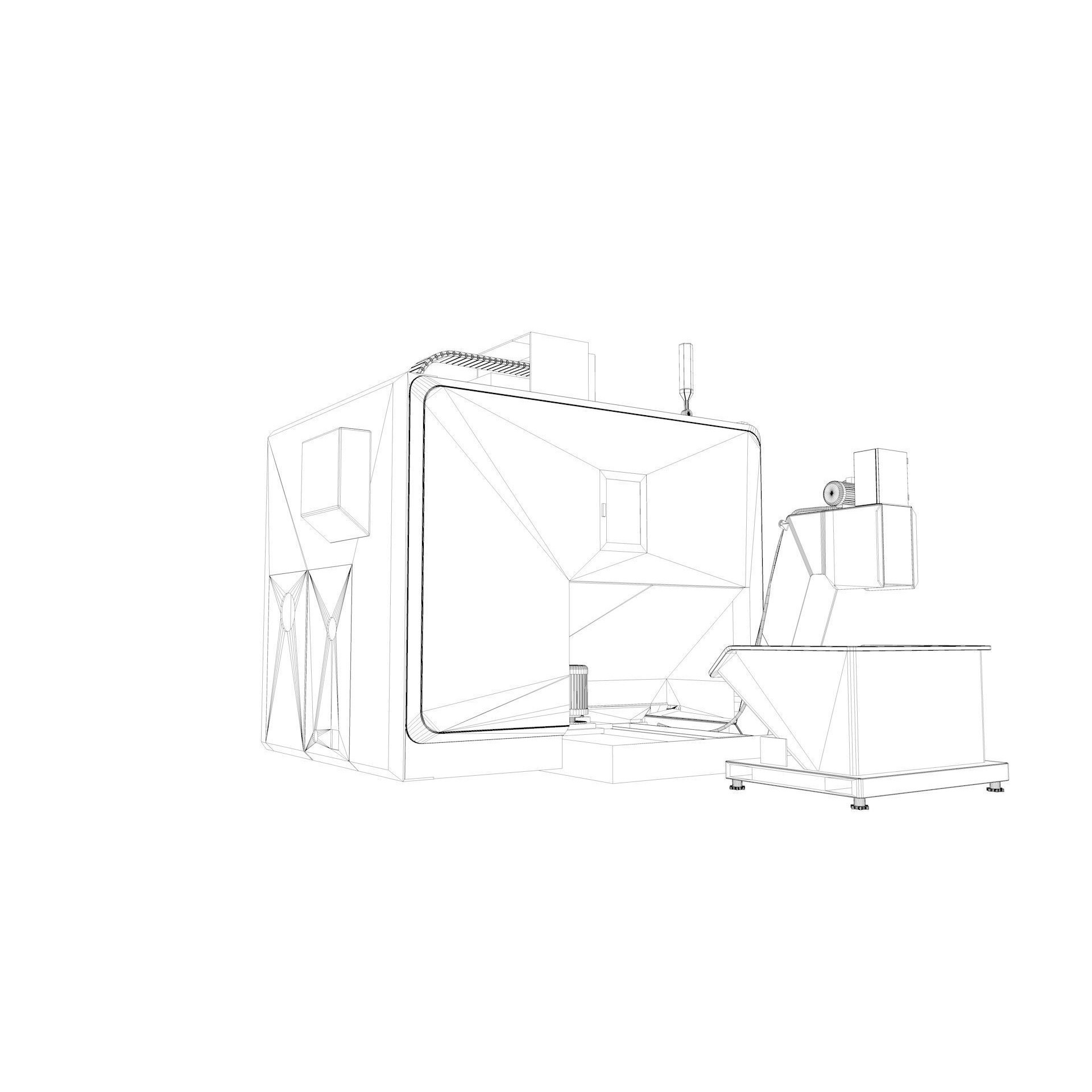 Doosan Milling CNC Machine - Rigged 3D Model - View 74