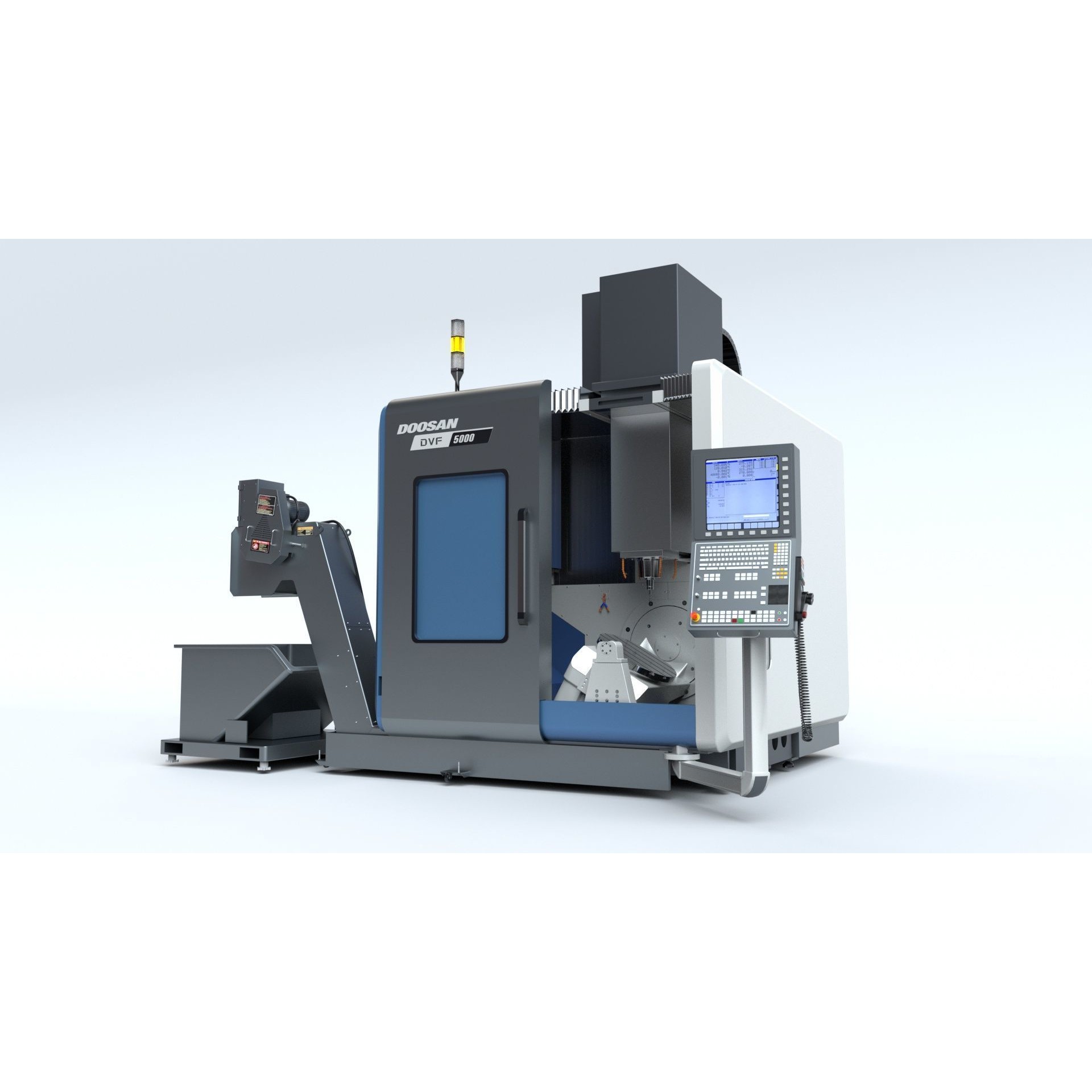 Doosan Milling CNC Machine - Rigged 3D Model - View 9