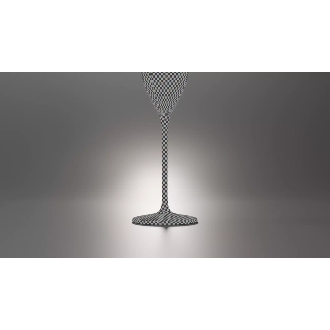 Champagne Glass 3D Model – Low Poly PBR Kitchenware, FBX, OBJ - View 10