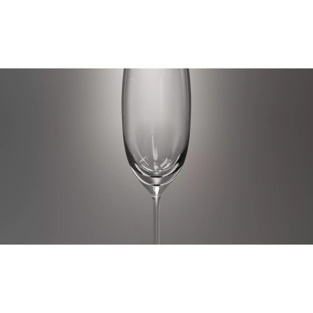 Champagne Glass 3D Model – Low Poly PBR Kitchenware, FBX, OBJ - View 6