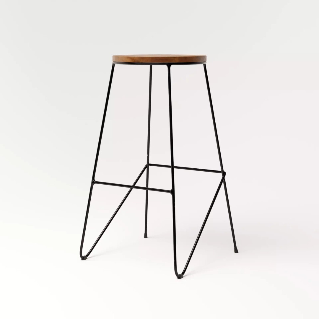 Generic Bar Stool 3D Model – Low Poly Kitchen Furniture, FBX & OBJ - View 2