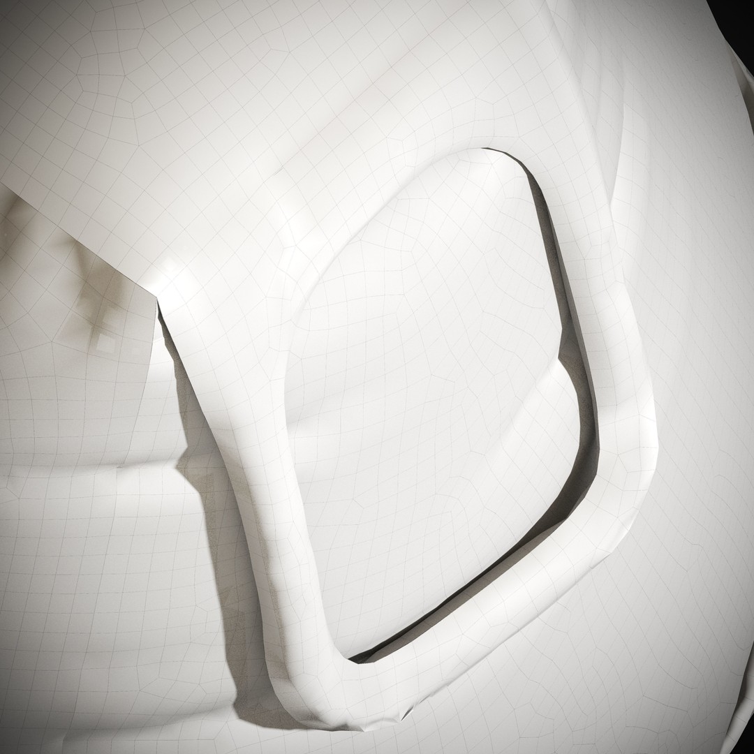 Poof 3D Model – Low Poly Furniture Asset, FBX, PBR Textures