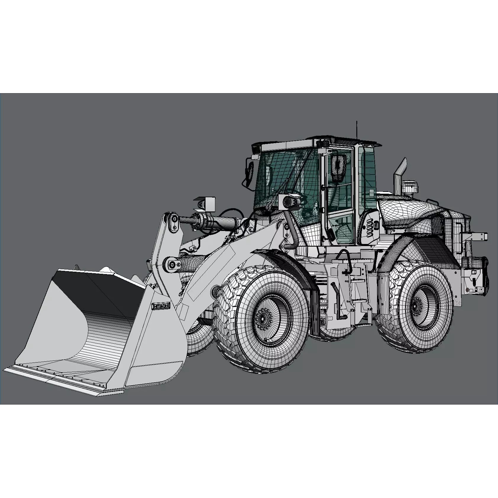 Hitachi ZW180-7 - Game-Ready 3D Model - View 23