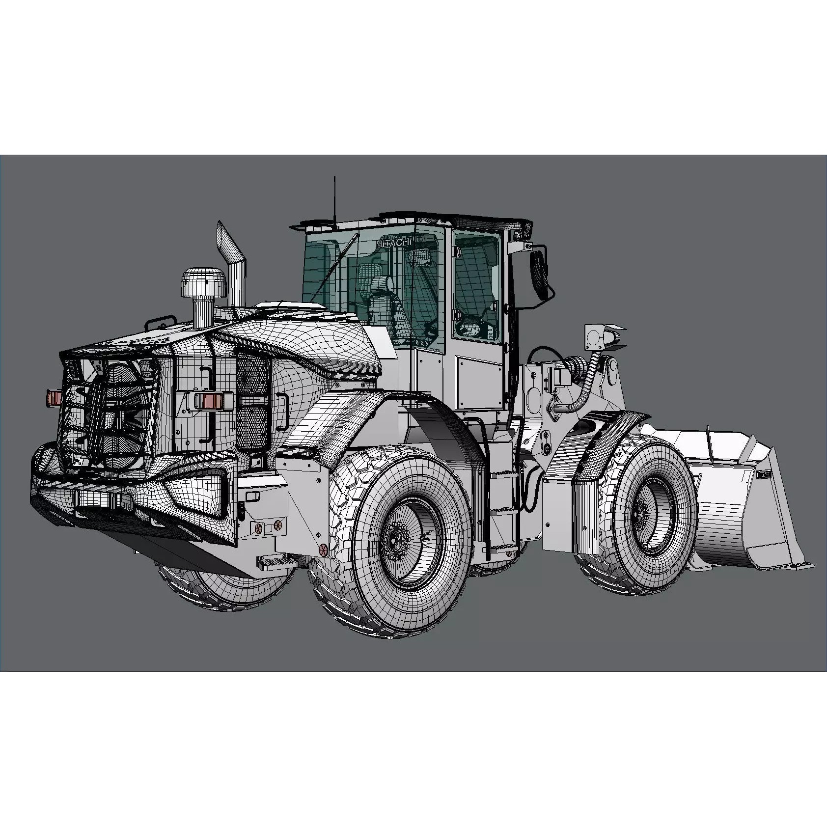 Hitachi ZW180-7 - Game-Ready 3D Model - View 25