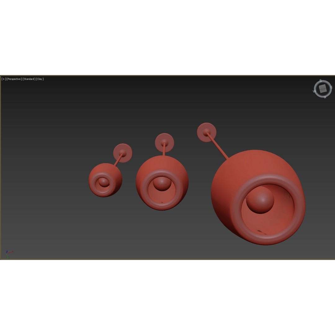 RH Botanist Flute Pendant 3D Model – Elegant Lighting Fixture, FBX/OBJ - View 12