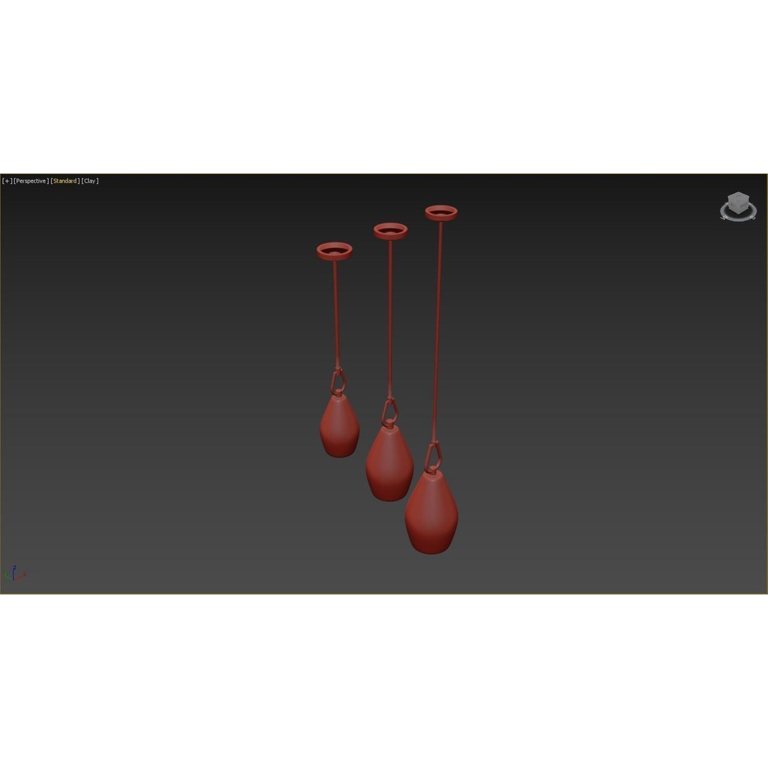 RH Botanist Flute Pendant 3D Model – Elegant Lighting Fixture, FBX/OBJ - View 13