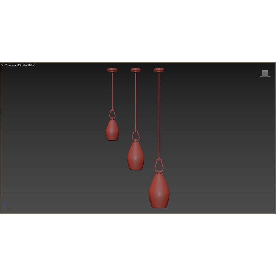 RH Botanist Flute Pendant 3D Model – Elegant Lighting Fixture, FBX/OBJ - View 14