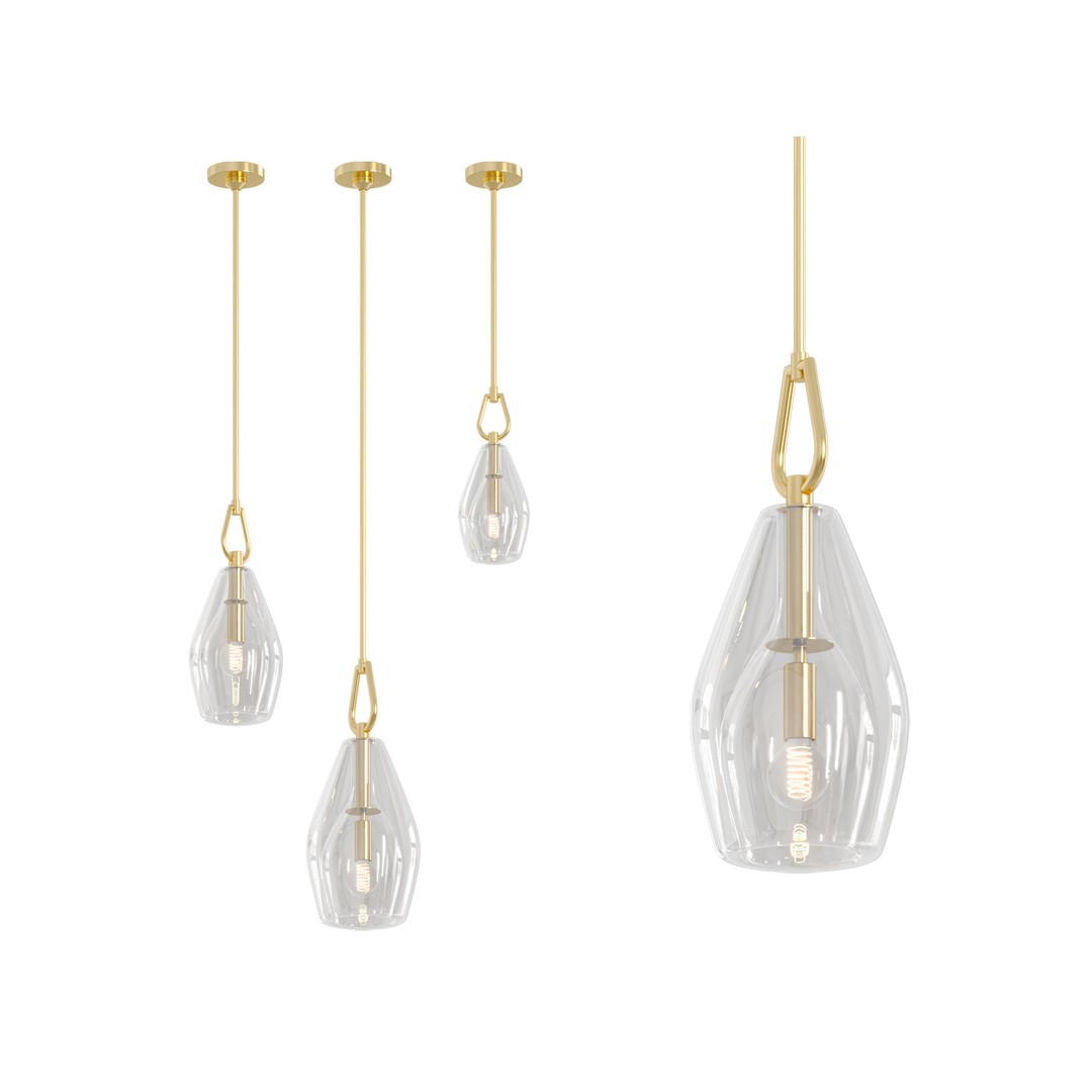 RH Botanist Flute Pendant 3D Model – Elegant Lighting Fixture, FBX/OBJ - View 9