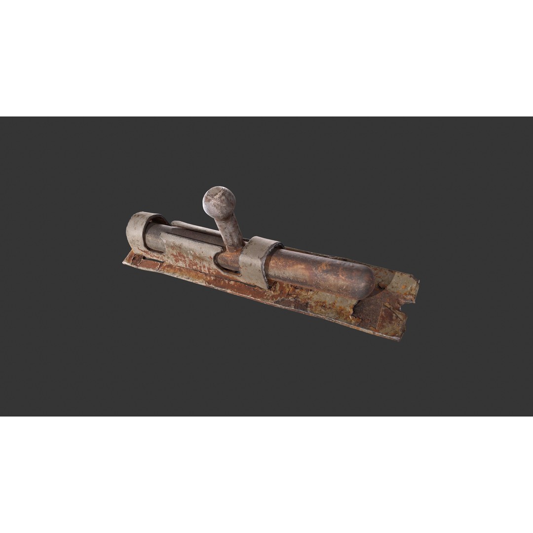 Door Latch 3D Model – Low Poly Game Ready Asset, FBX - View 7