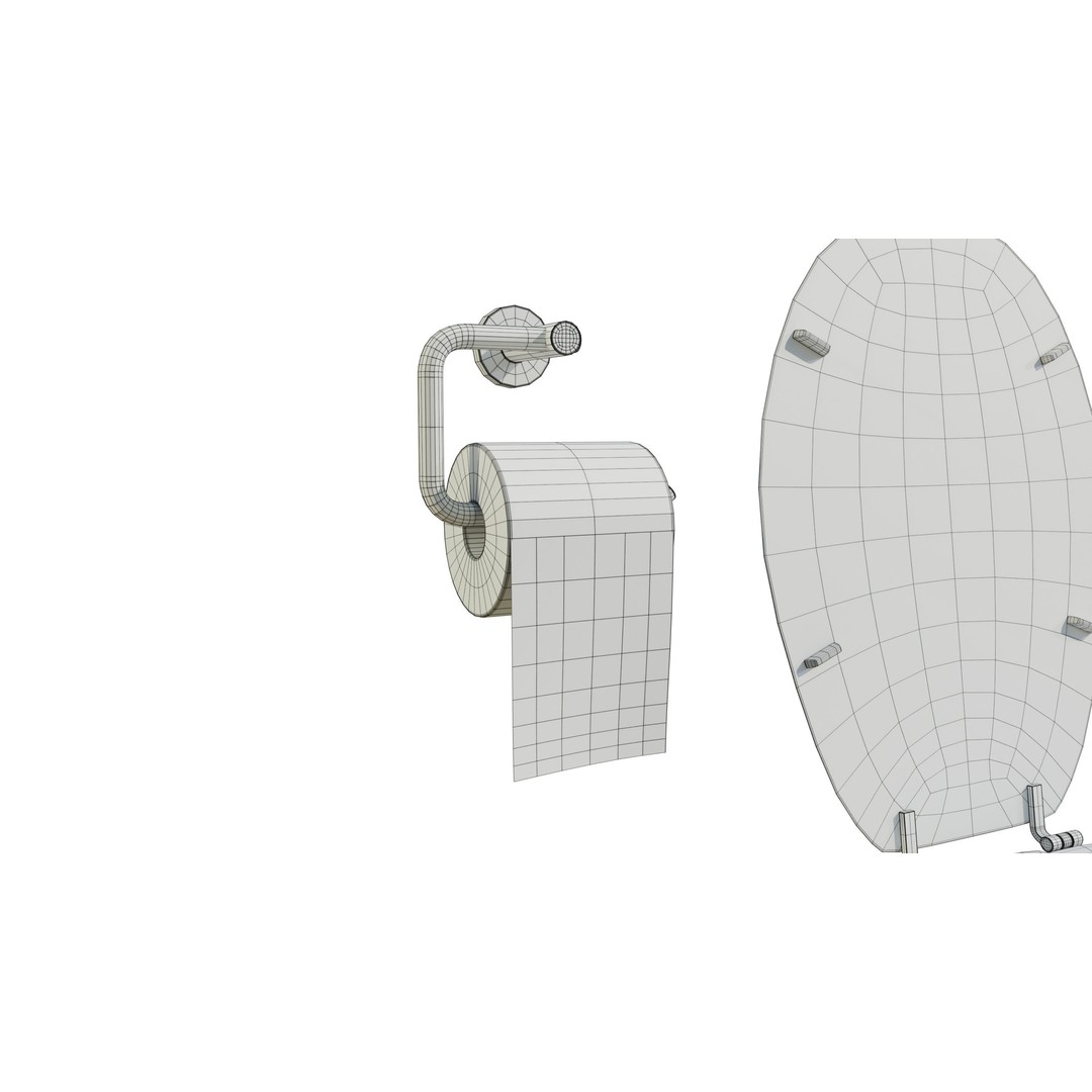 Ceramic Toilet 3D Model – Real-World Scale, Game-Ready FBX - View 19
