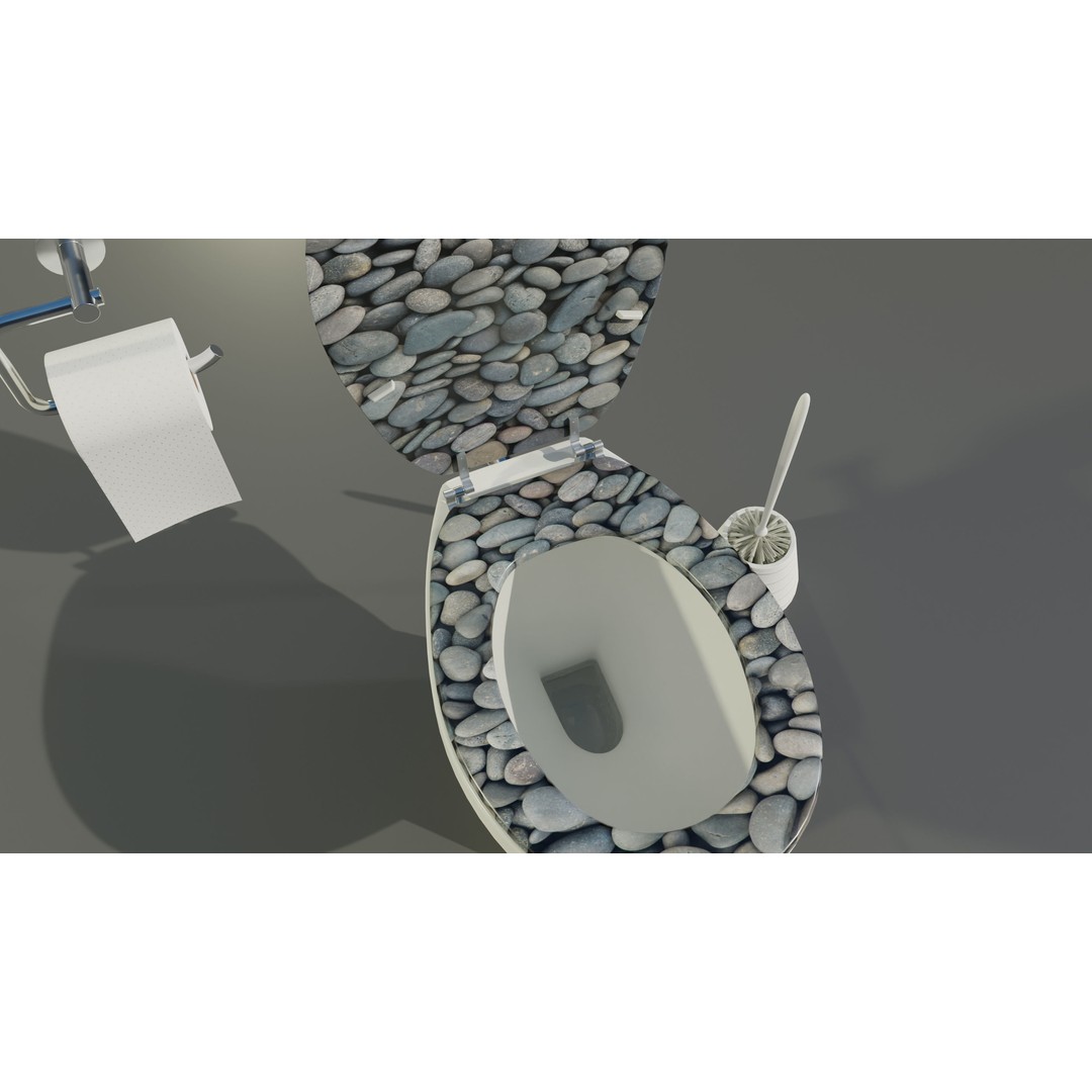 Ceramic Toilet 3D Model – Real-World Scale, Game-Ready FBX - View 8