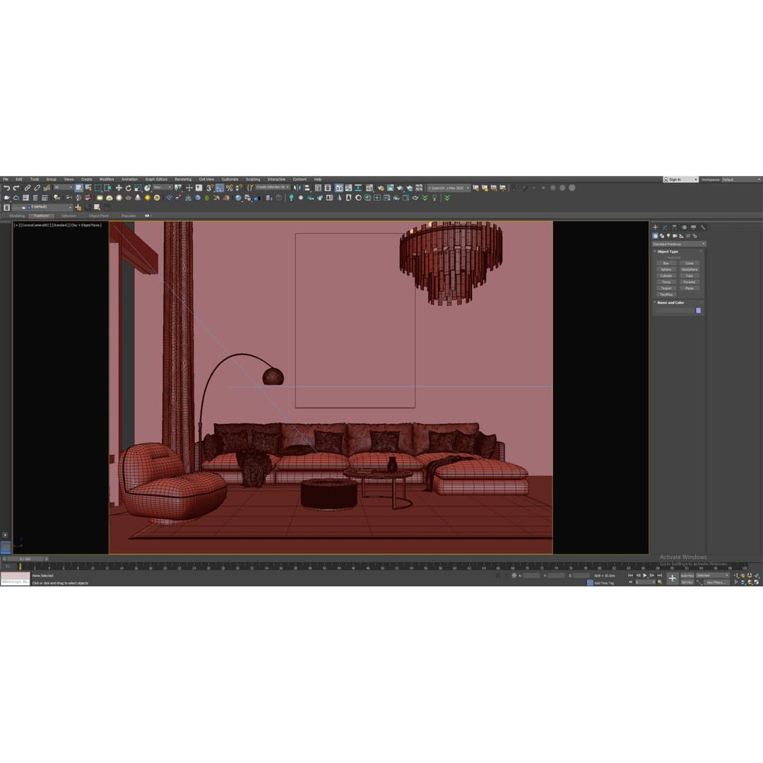 Interior Living Room Scene 3D Model – Fully Textured, Game-Ready Formats - View 5