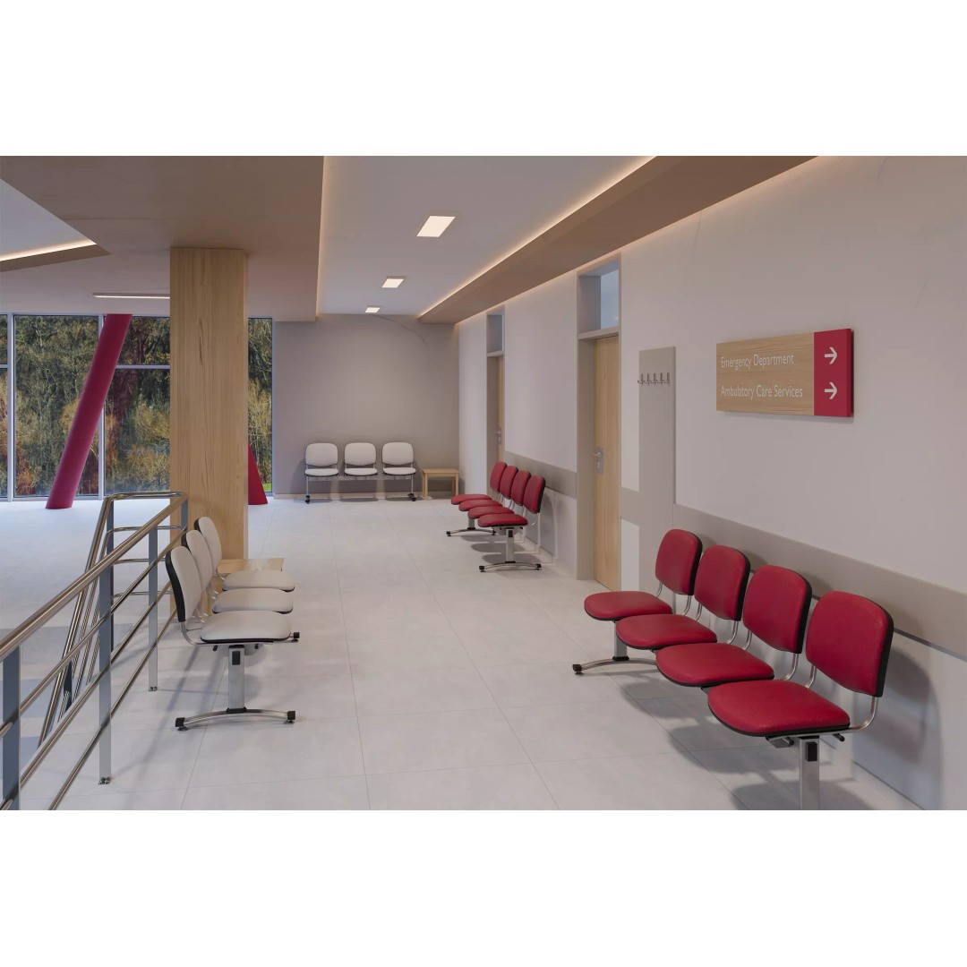 Hospital Hall 3D Model – PBR Interior Scene, Blender, FBX, OBJ - View 2