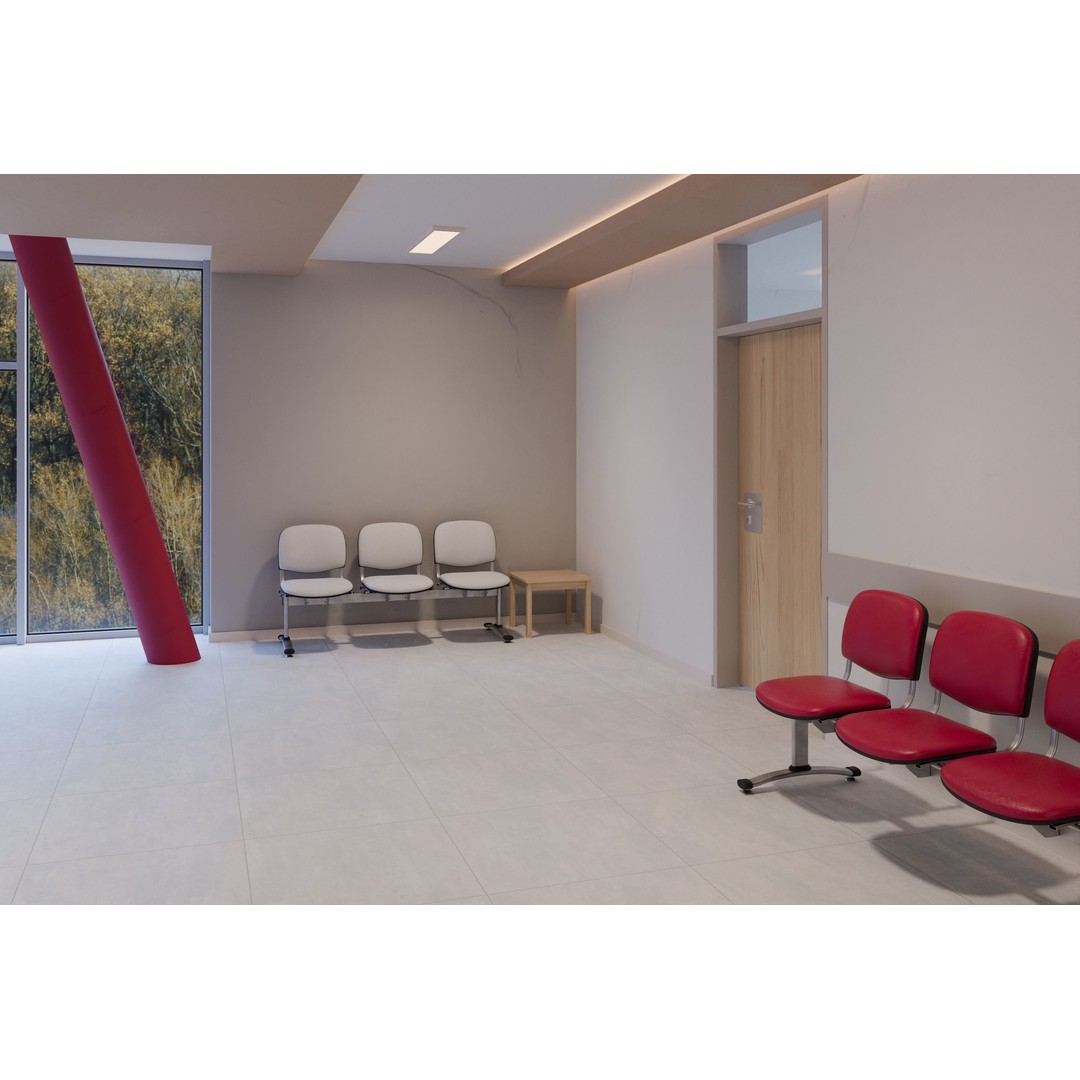 Hospital Hall 3D Model – PBR Interior Scene, Blender, FBX, OBJ - View 7