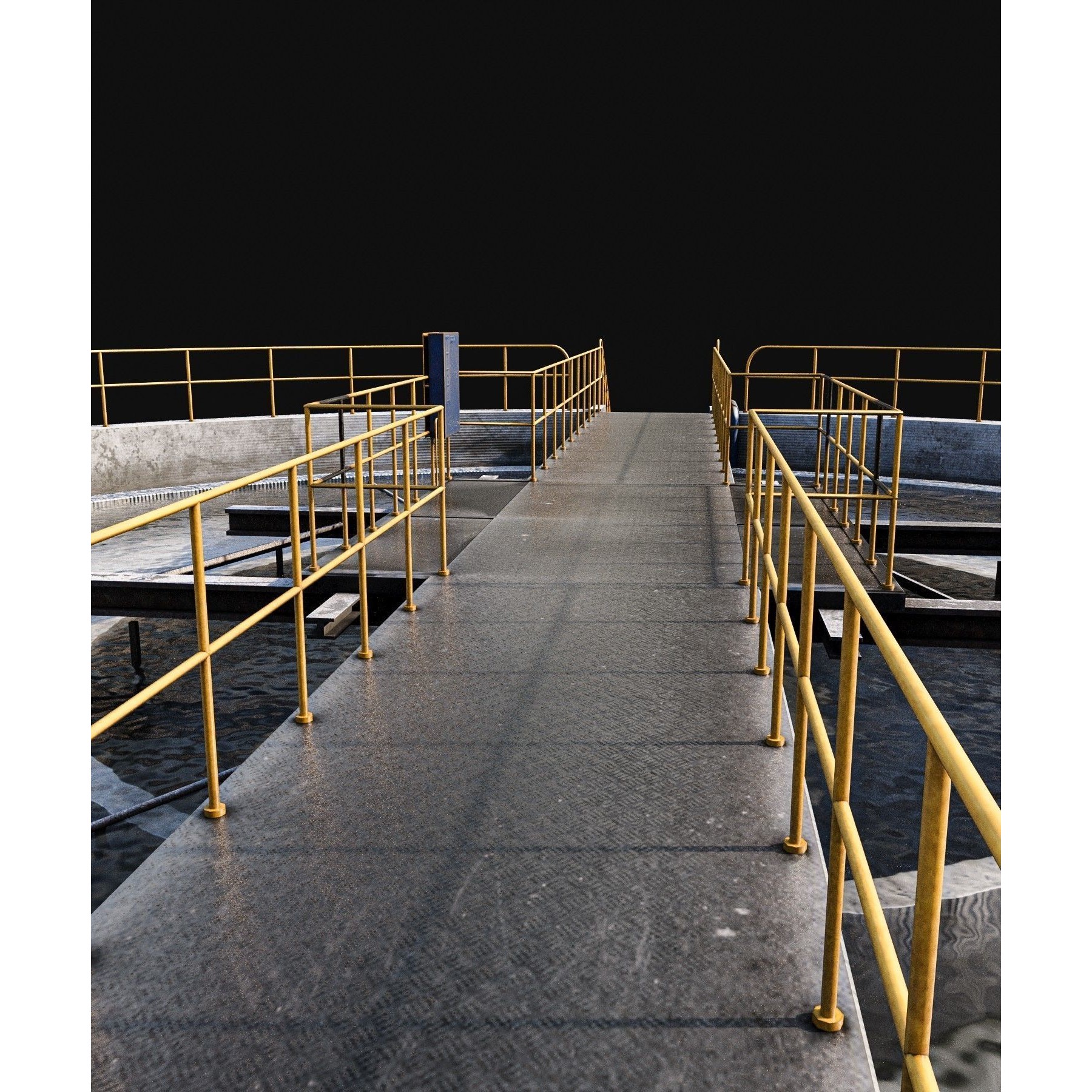 Waste Water/Oil Treatment Plant - Low-Poly Game-Ready 3D Model - View 15