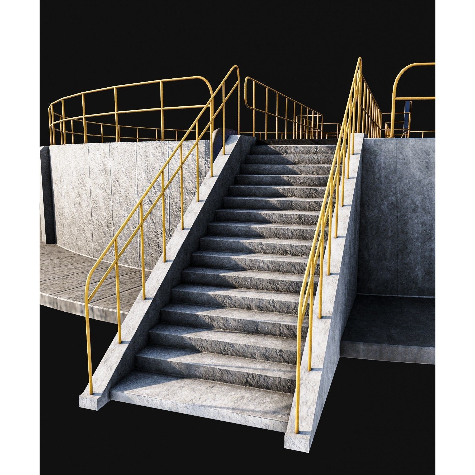 Waste Water/Oil Treatment Plant - Low-Poly Game-Ready 3D Model - View 4