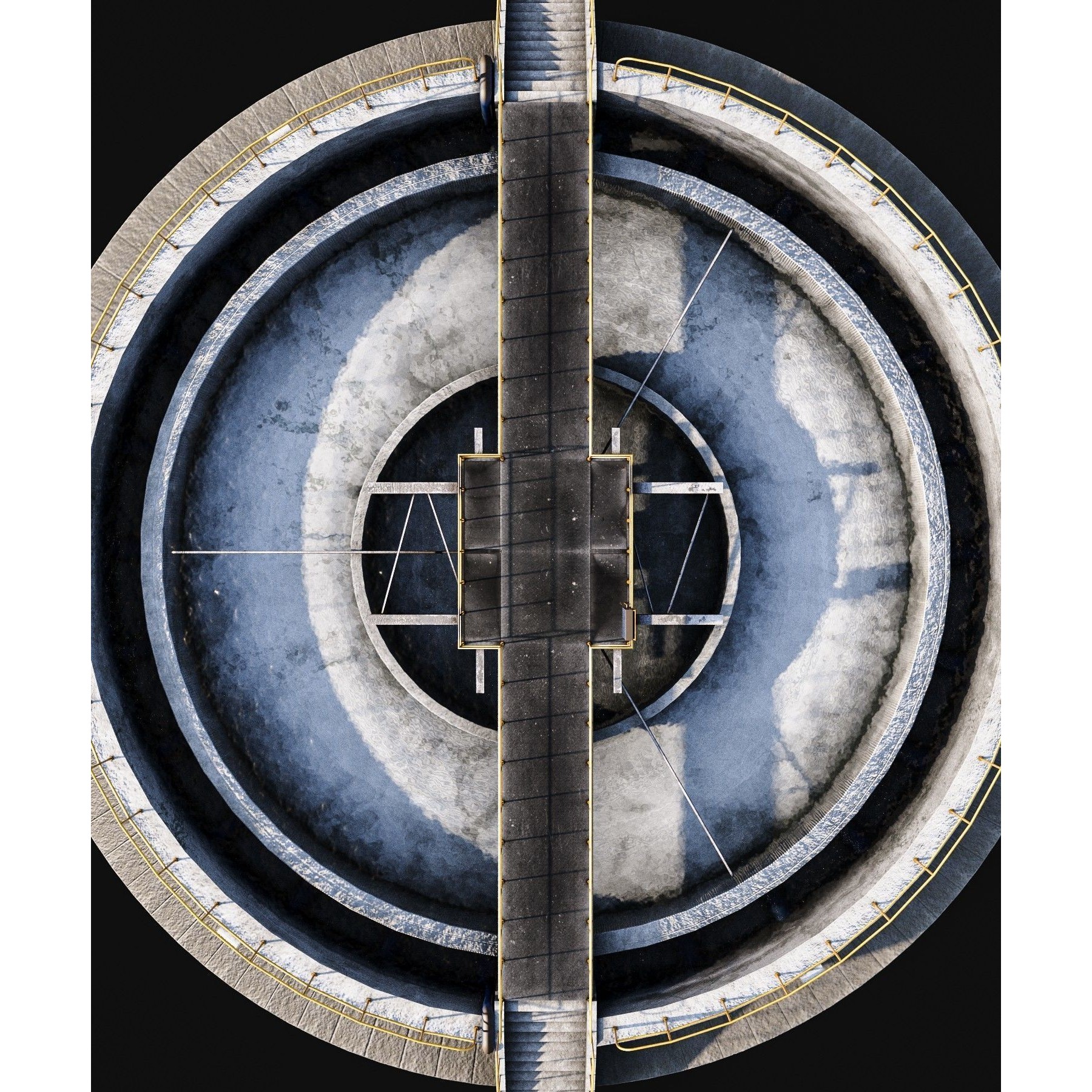 Waste Water/Oil Treatment Plant - Low-Poly Game-Ready 3D Model - View 6