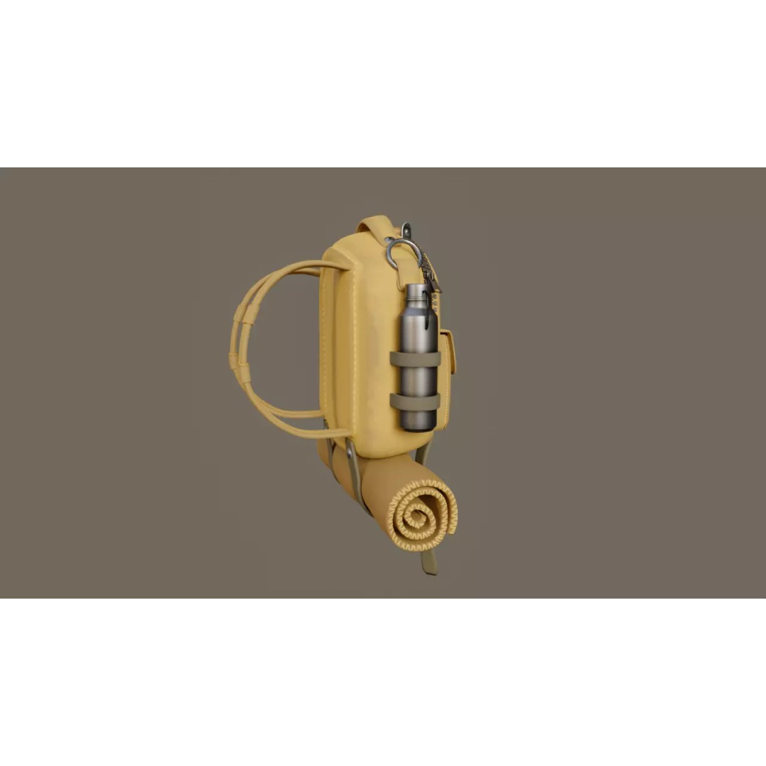 Stylized Backpack 3D Model – High Poly Game Asset, FBX & OBJ - View 8