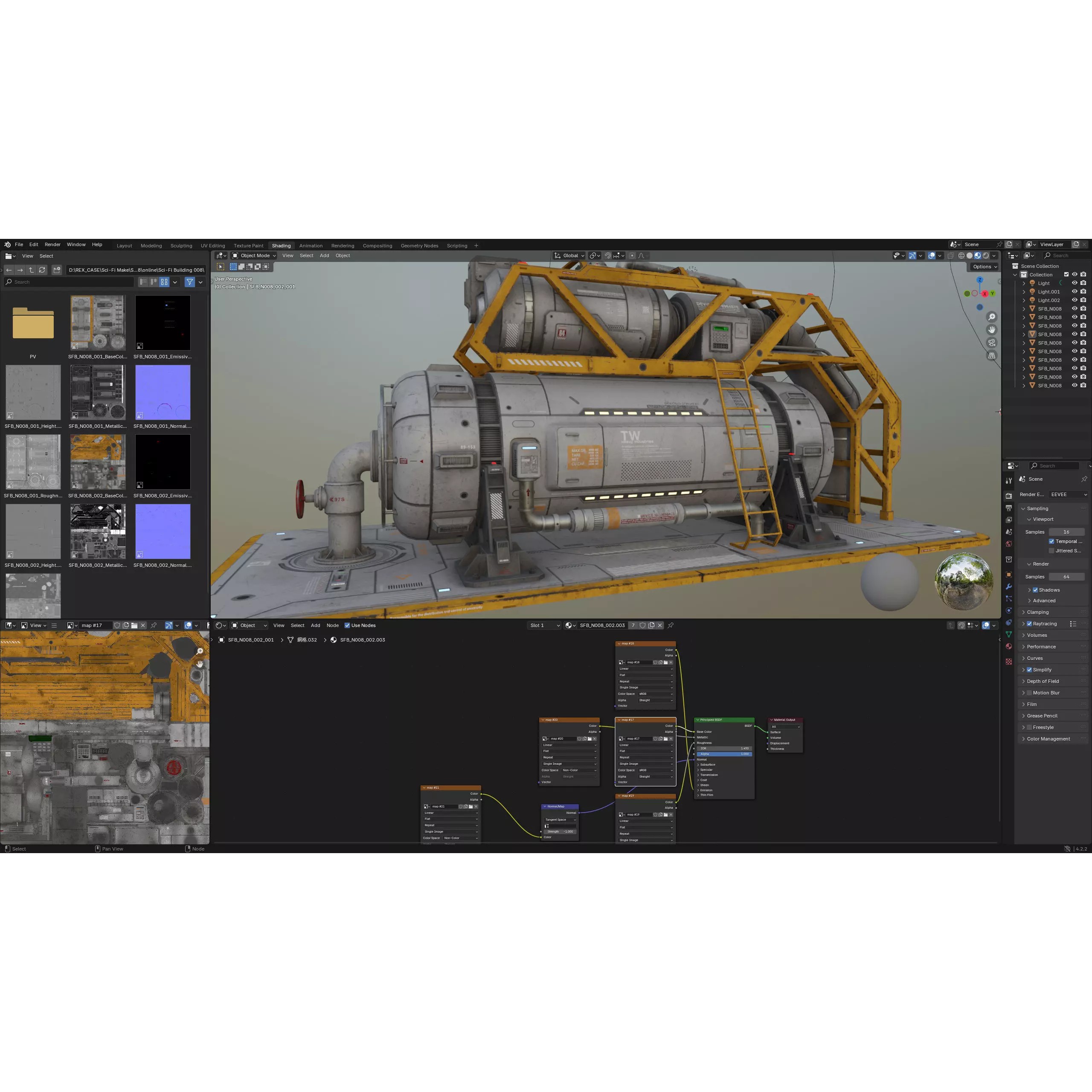 Sci-Fi Building 008 - Low-Poly Game-Ready 3D Model