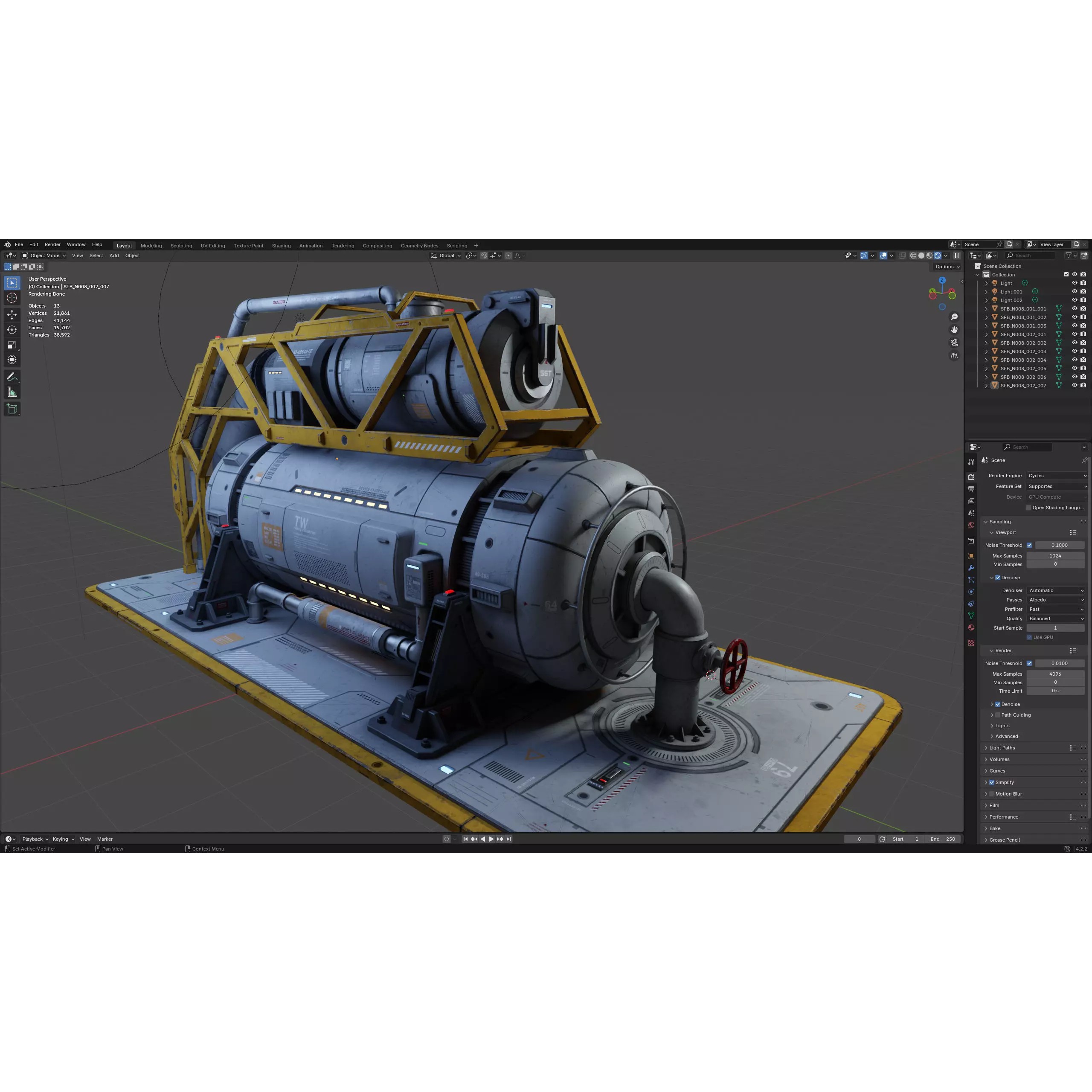 Sci-Fi Building 008 - Low-Poly Game-Ready 3D Model - View 16