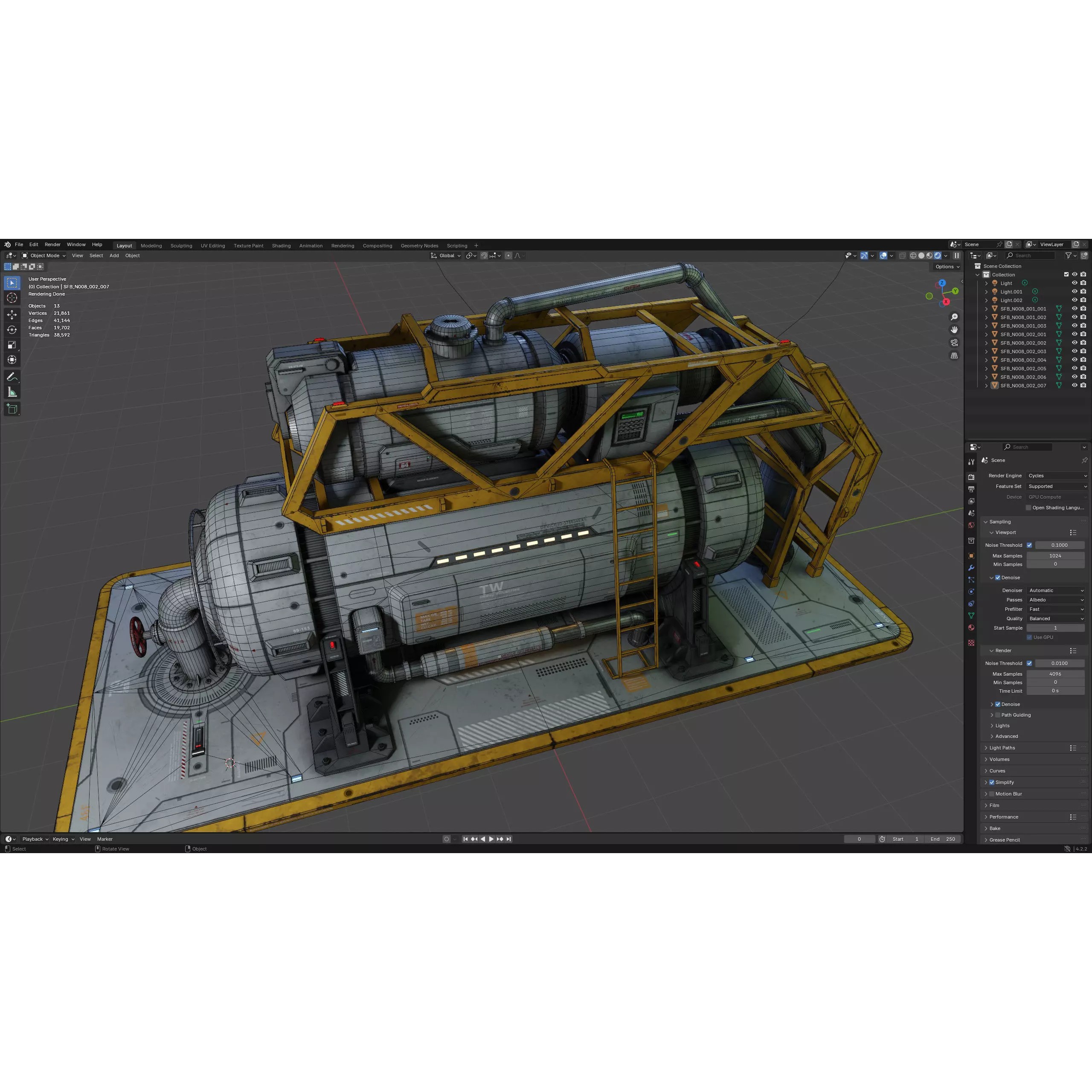 Sci-Fi Building 008 - Low-Poly Game-Ready 3D Model - View 17