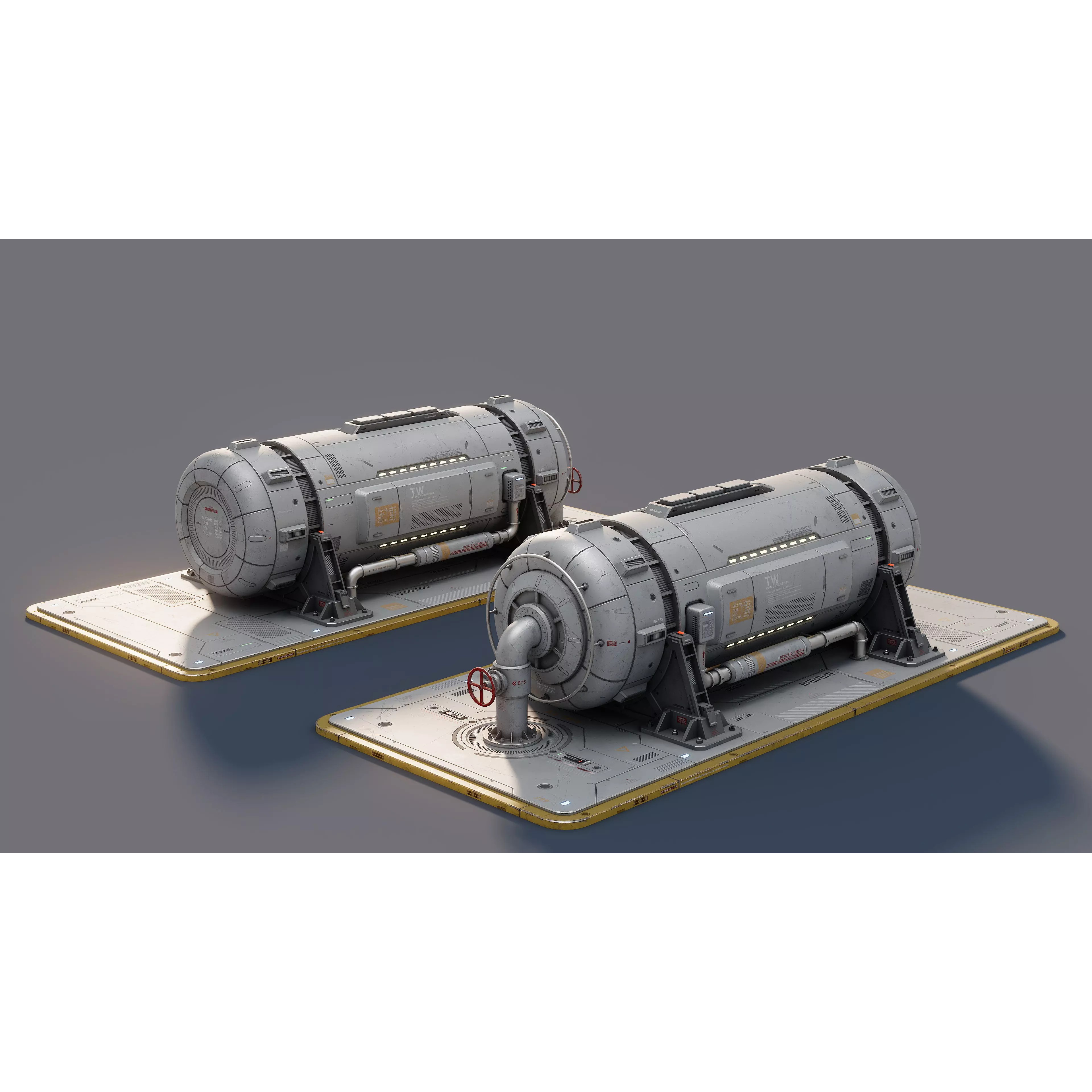 Sci-Fi Building 008 - Low-Poly Game-Ready 3D Model - View 6