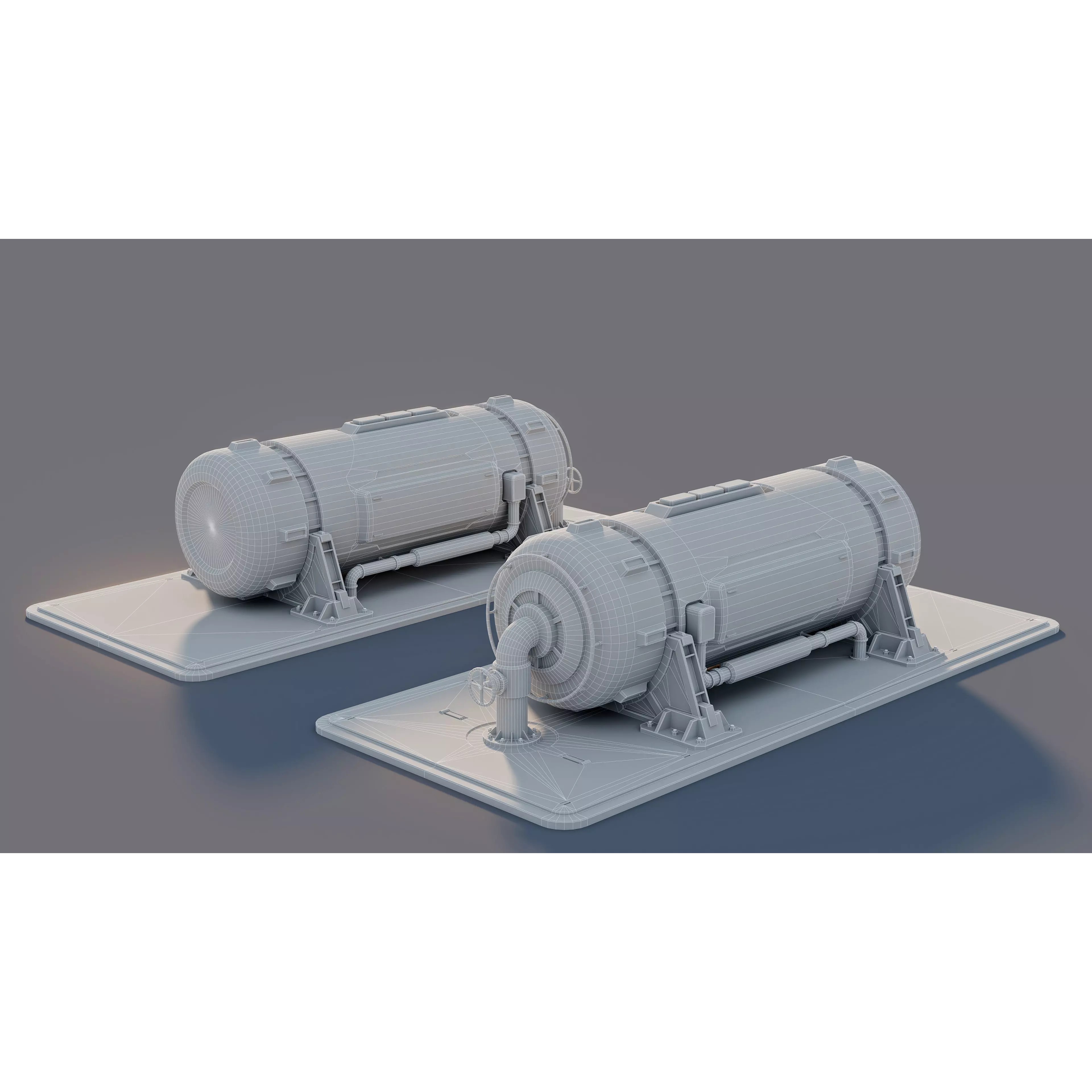 Sci-Fi Building 008 - Low-Poly Game-Ready 3D Model - View 7