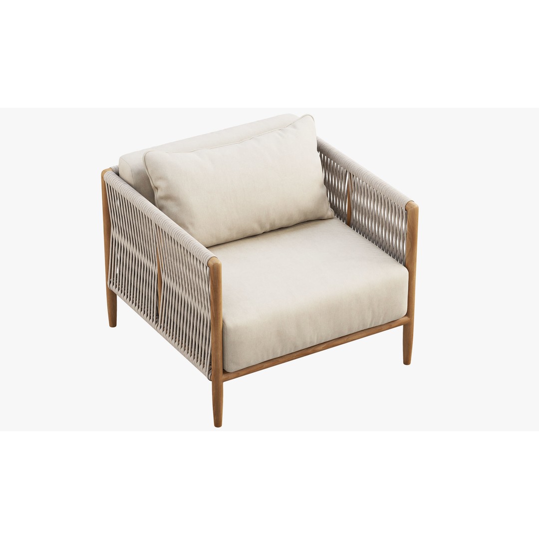 Brown Jordan Maldives Lounge Chair 3D Model – Outdoor Fabric Lounge Chair - View 16