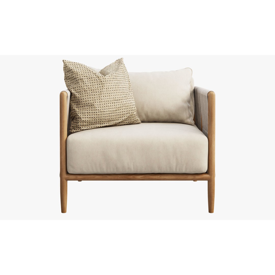 Brown Jordan Maldives Lounge Chair 3D Model – Outdoor Fabric Lounge Chair - View 3