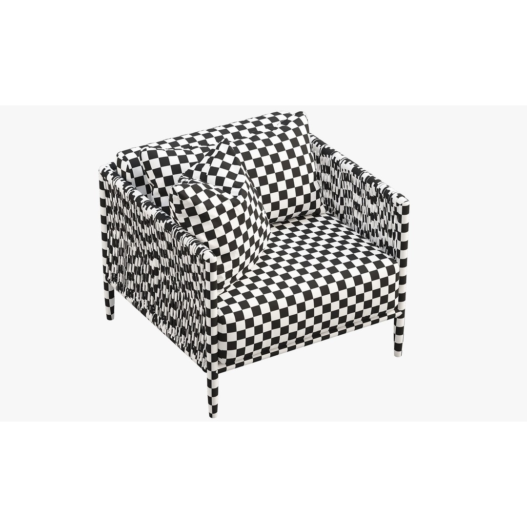 Brown Jordan Maldives Lounge Chair 3D Model – Outdoor Fabric Lounge Chair - View 6