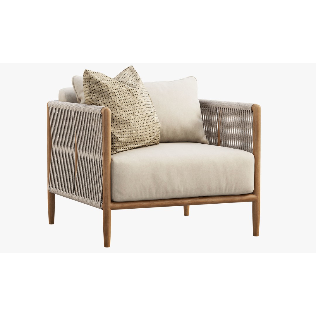 Brown Jordan Maldives Lounge Chair 3D Model – Outdoor Fabric Lounge Chair - View 7