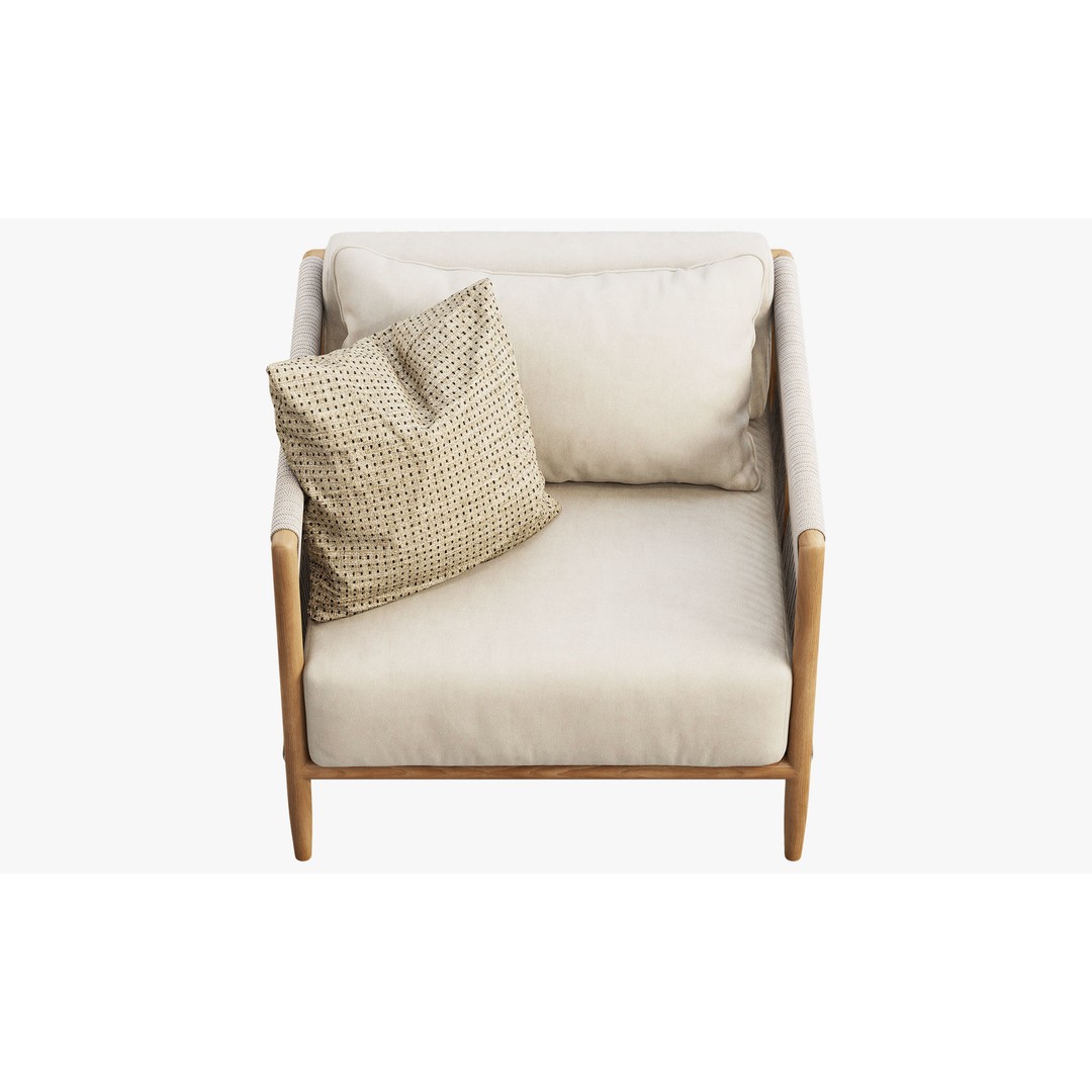 Brown Jordan Maldives Lounge Chair 3D Model – Outdoor Fabric Lounge Chair - View 9